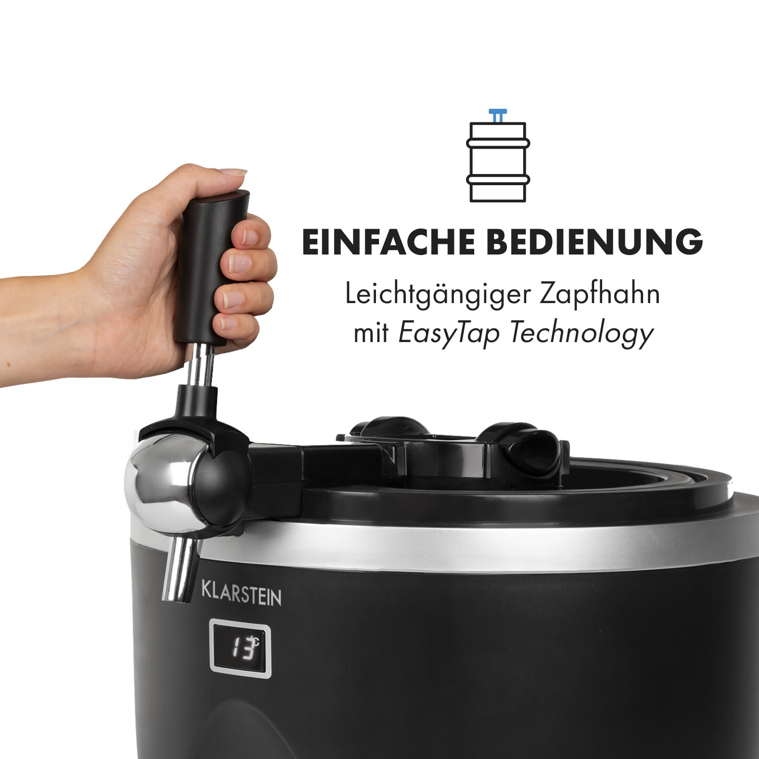 Tap2Go mobile 2-in1 Bierzapfanlage mit Getränkekühler 5l/13l schwarz 