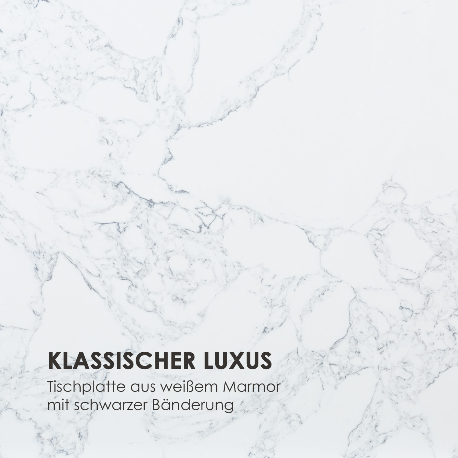 White Pearl II Tavolino 81,5x35x81,5cm (LxAxP) Marmo oro/bianco 