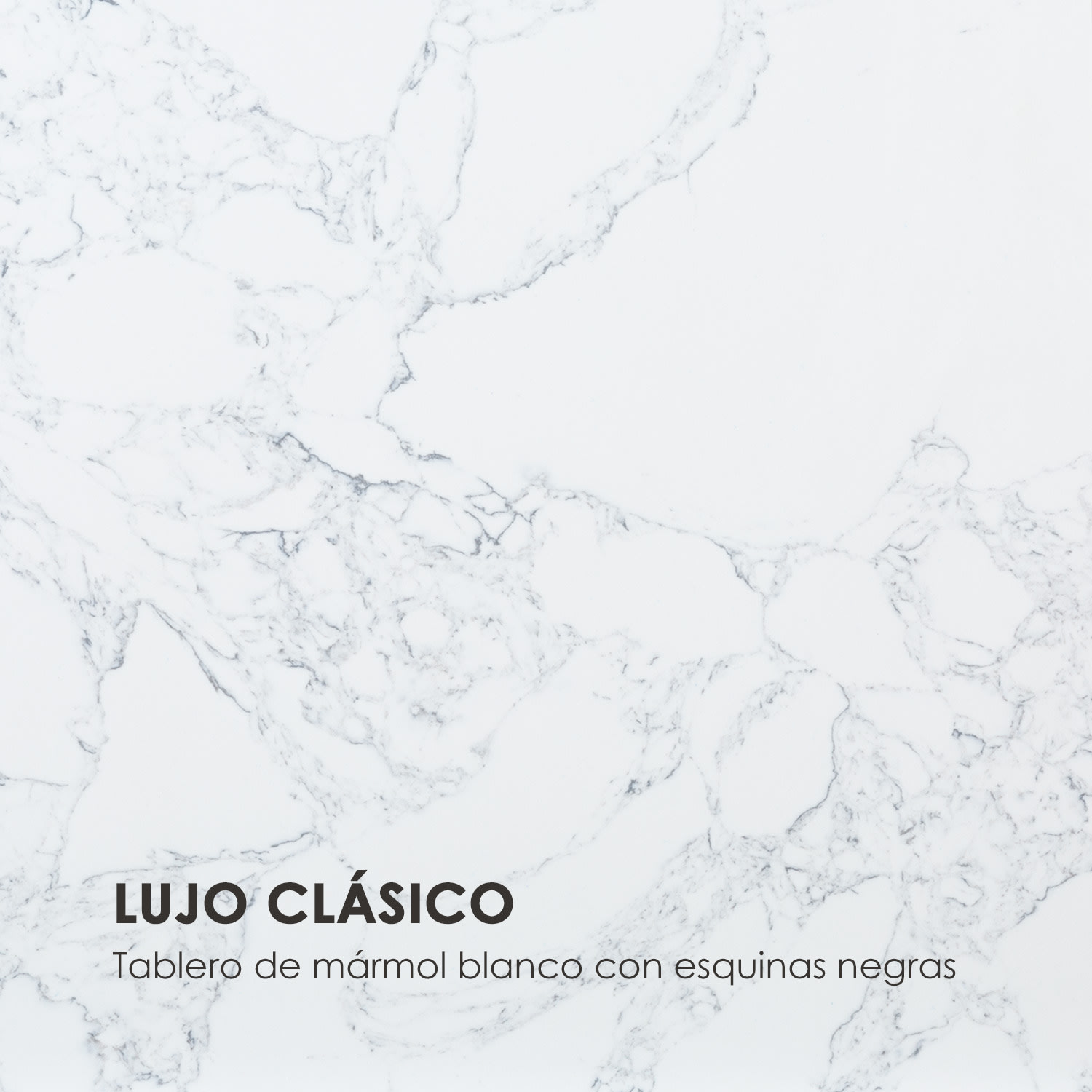 White Pearl II Mesa de centro de 81,5x35x81,5cm (AnchoxAltoxLargo) Mármol Dorada/Blanca