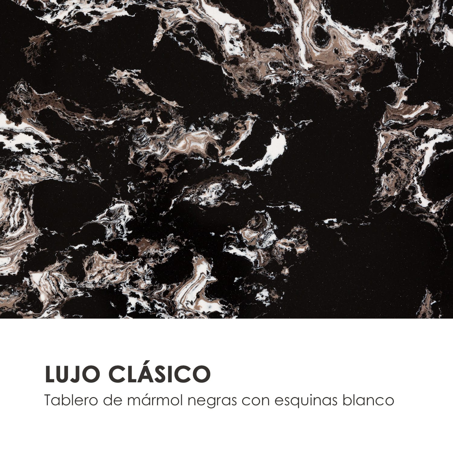 Black Onyx II  mesa de centro 50x55x35cm (AnxAlxProf.) mármol dorado/ negro