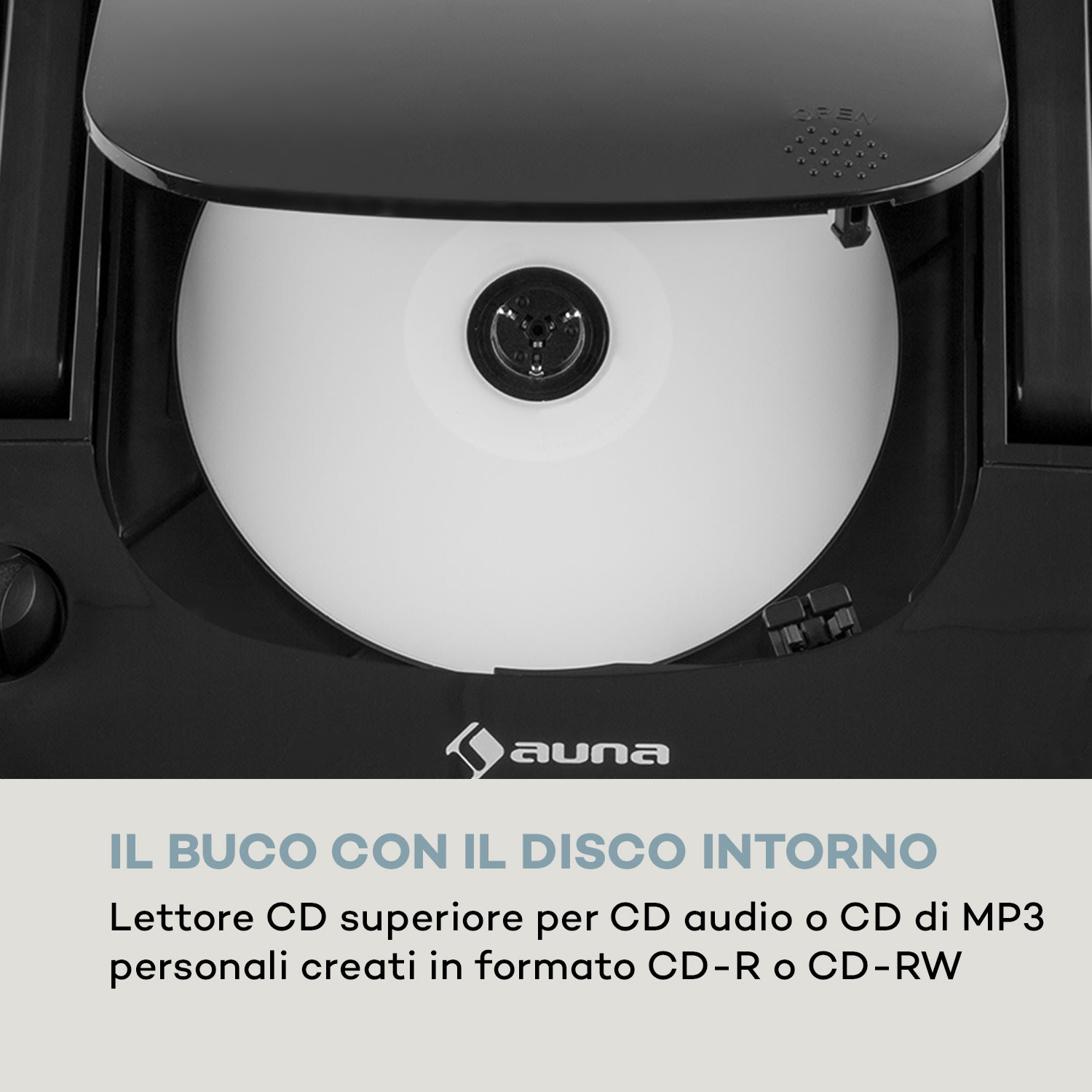 Roadie Smart boombox radio internet DAB/DAB+ FM lettore CD WiFi bluetooth Nero