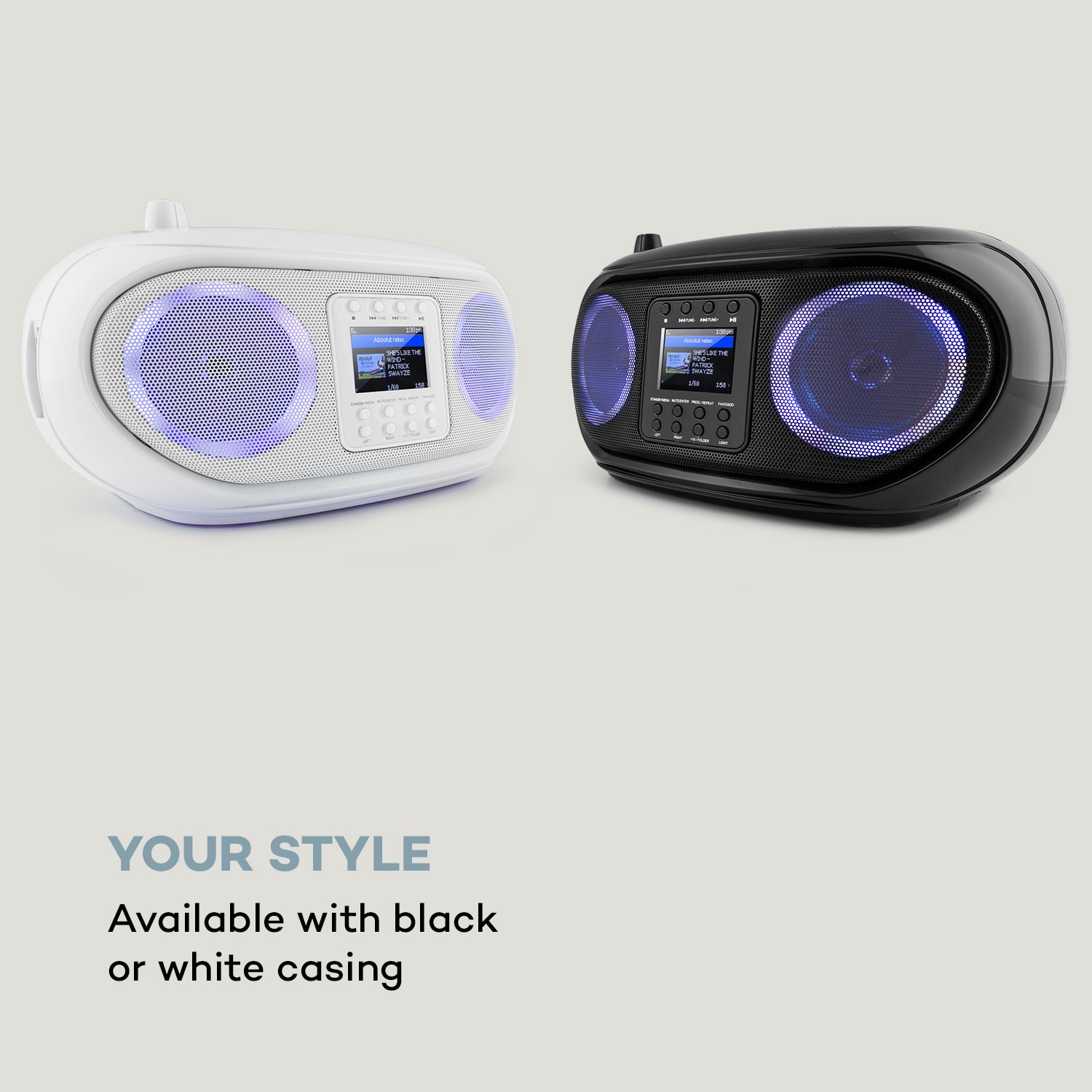 Roadie Smart, boombox, internet rádió, DAB/DAB+, FM, CD lejátszó, LED, WiFi, bluetooth 