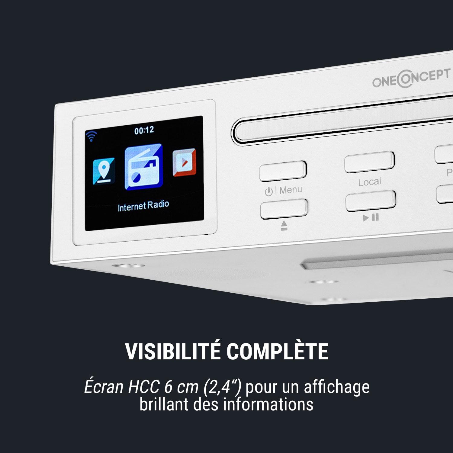 Streamo Chef keukenradio CD speler BT 2,4"HCC display wit 