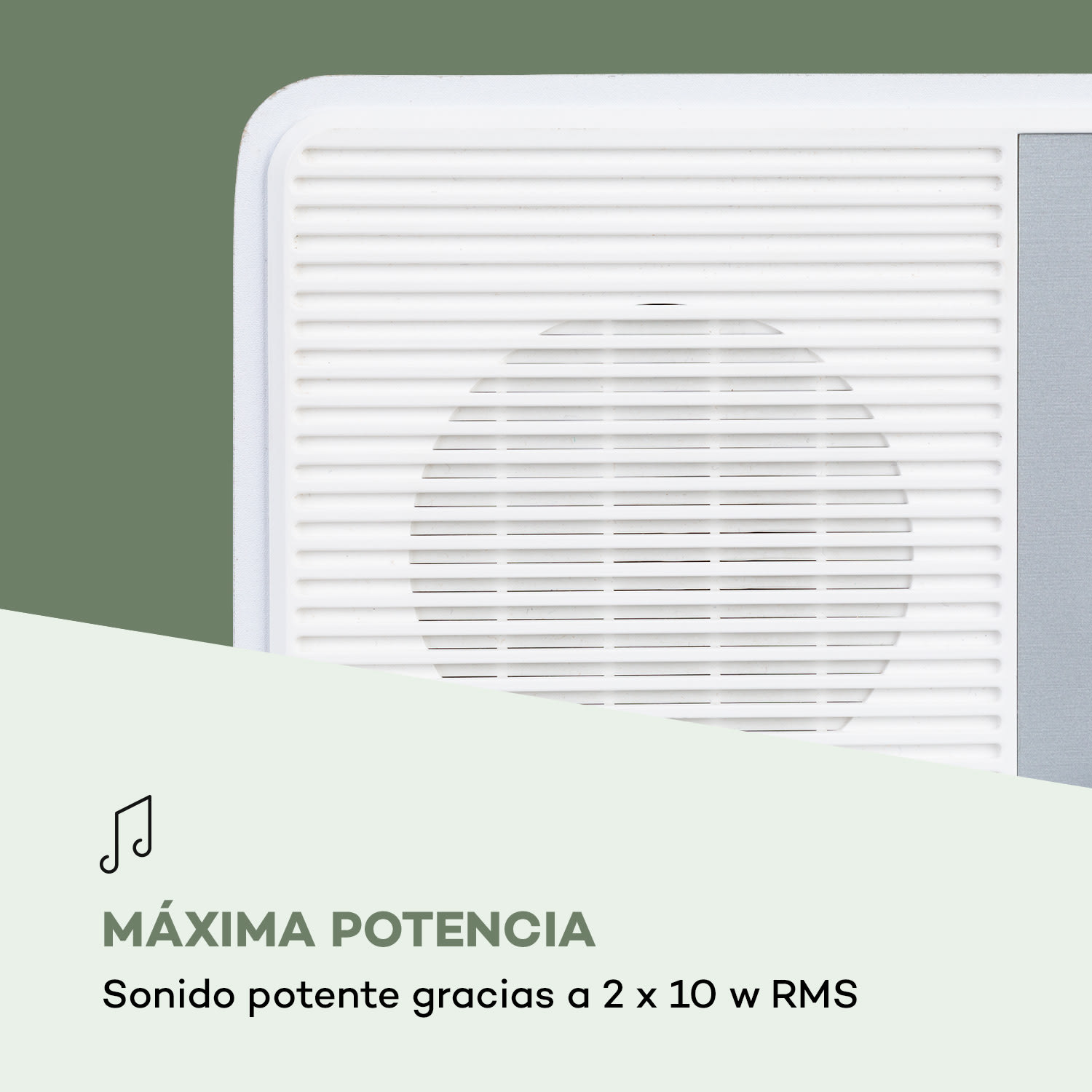 Streamo CD Radio de internet 2x10W WLAN DAB+ FM Reproductor de CD BT Blanca