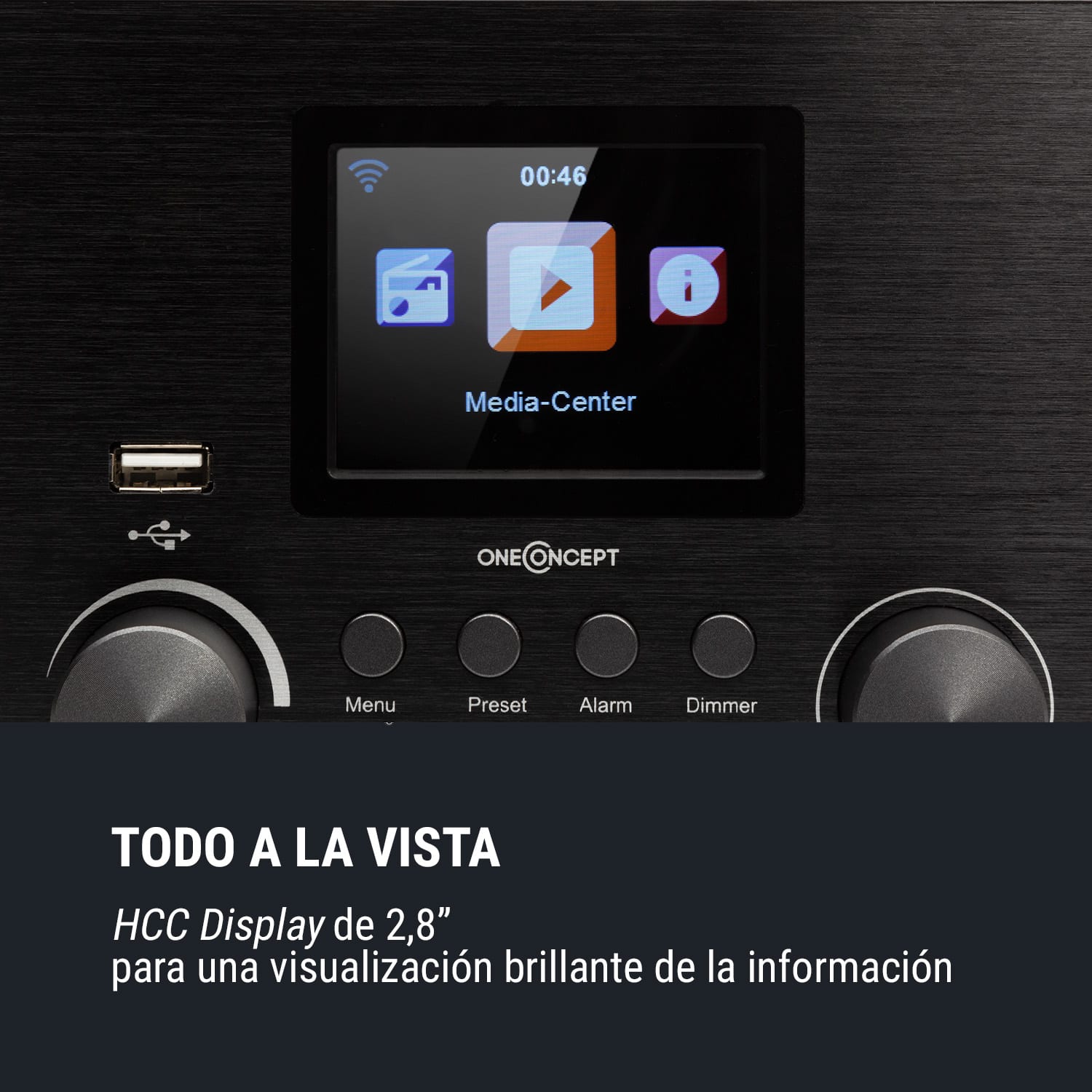 Streamo Cube Internet Radio 3W & 5W RMS WLAN BT negro Negro