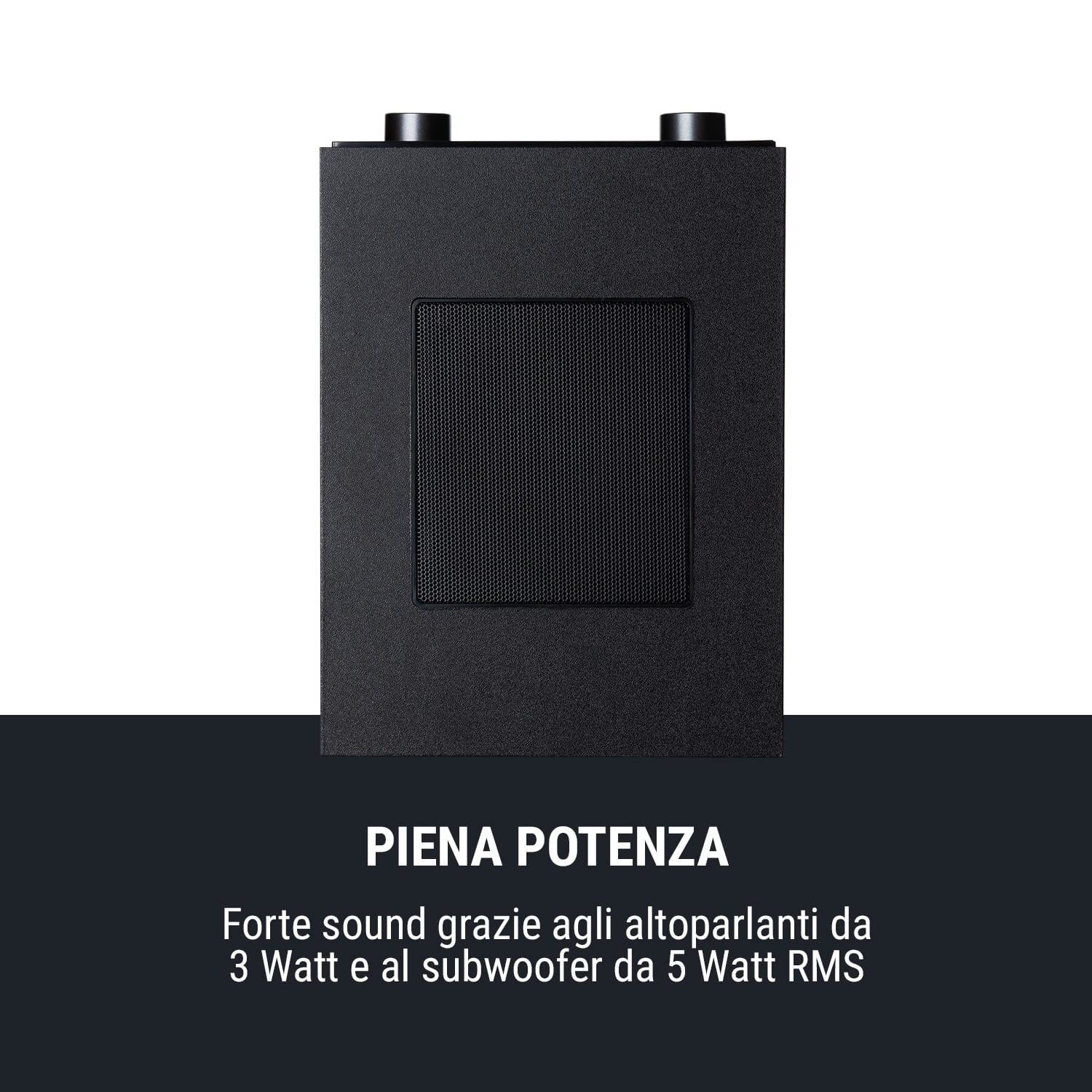 oneConcept Streamo Cube radio internet 3W & 5W RMS WiFi BT nero Nero