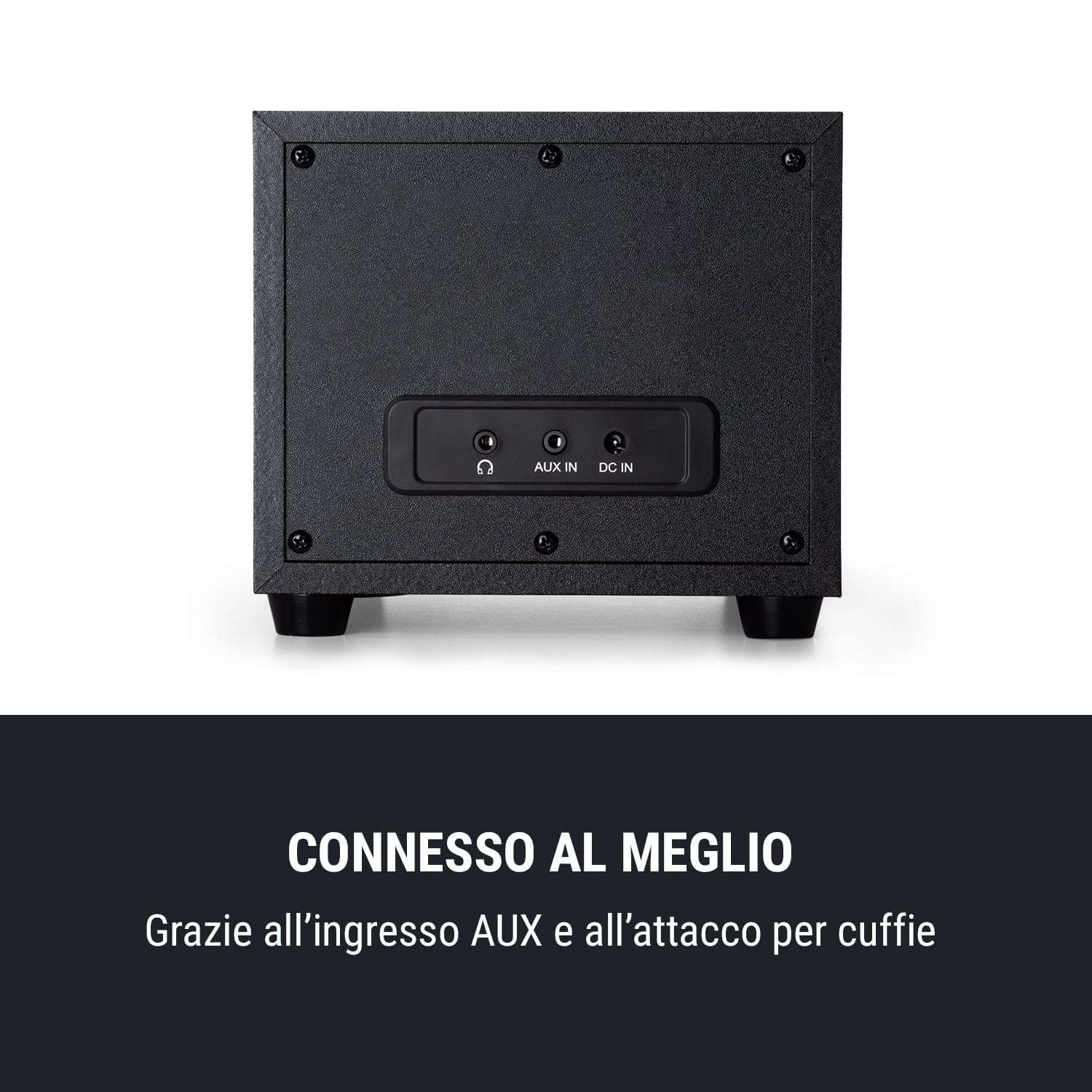 oneConcept Streamo Cube radio internet 3W & 5W RMS WiFi BT nero Nero