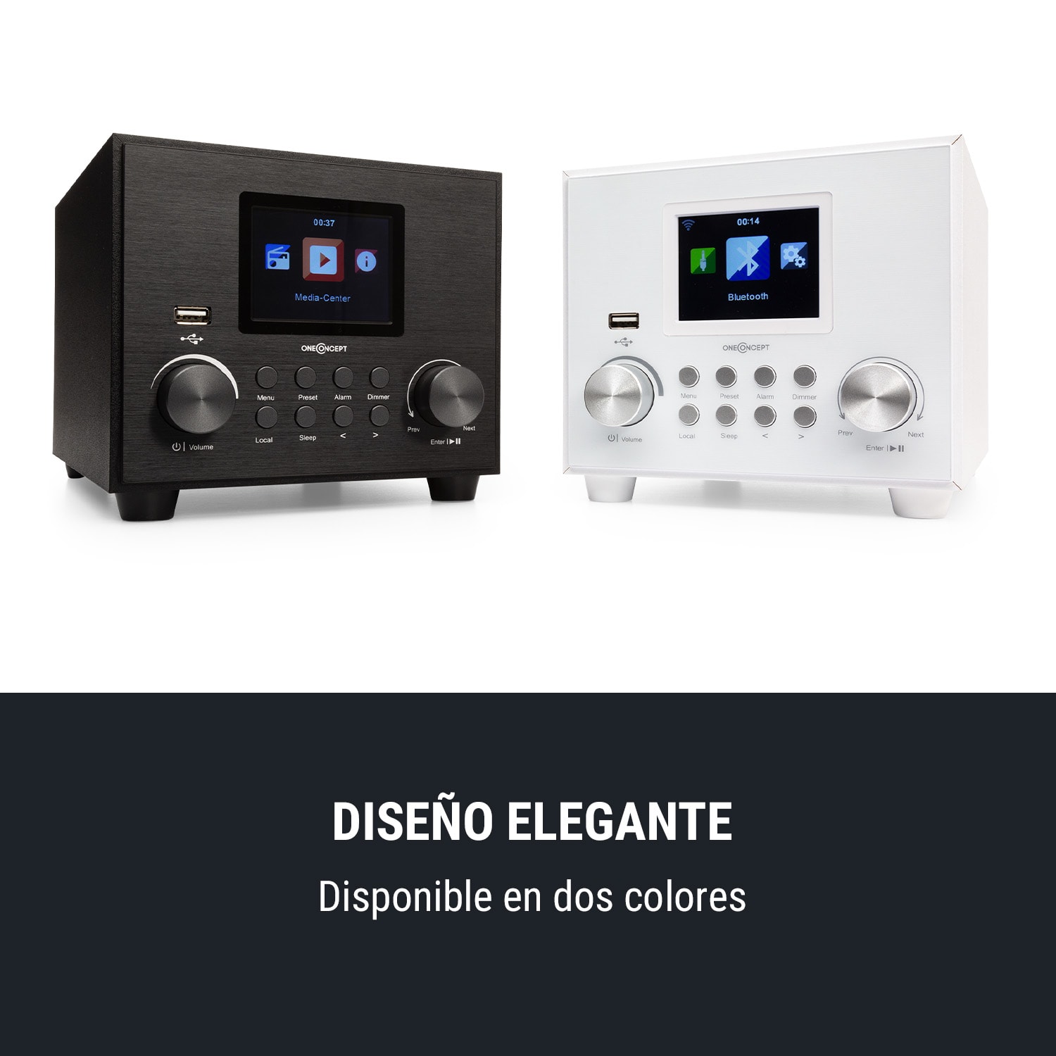 Streamo Cube radio por internet 3W & 5W RMS WLAN BT blanca Blanco