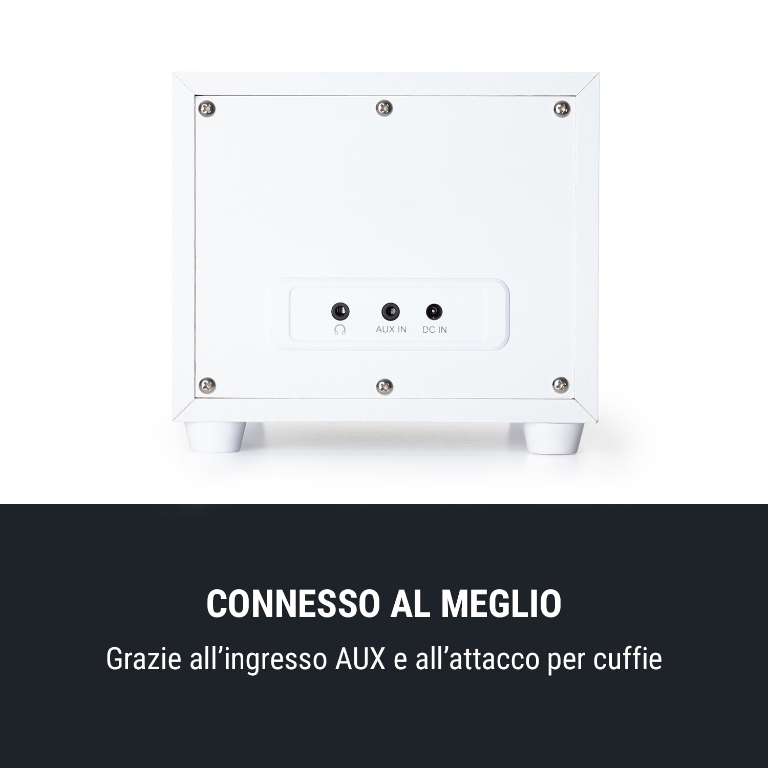Streamo Cube Web Radio 3W & 5W RMS Wi-Fi BT bianco Bianco