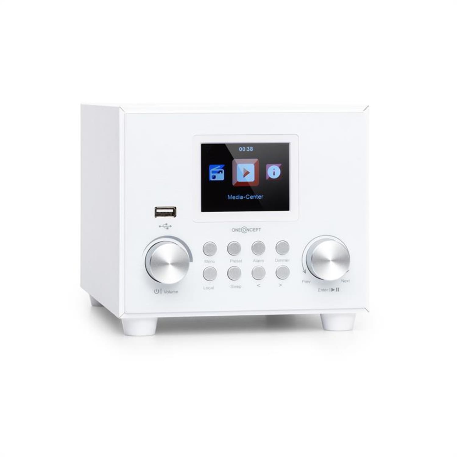 Streamo Cube CD internetradio 3W & 5W RMS WIFI BT wit Wit