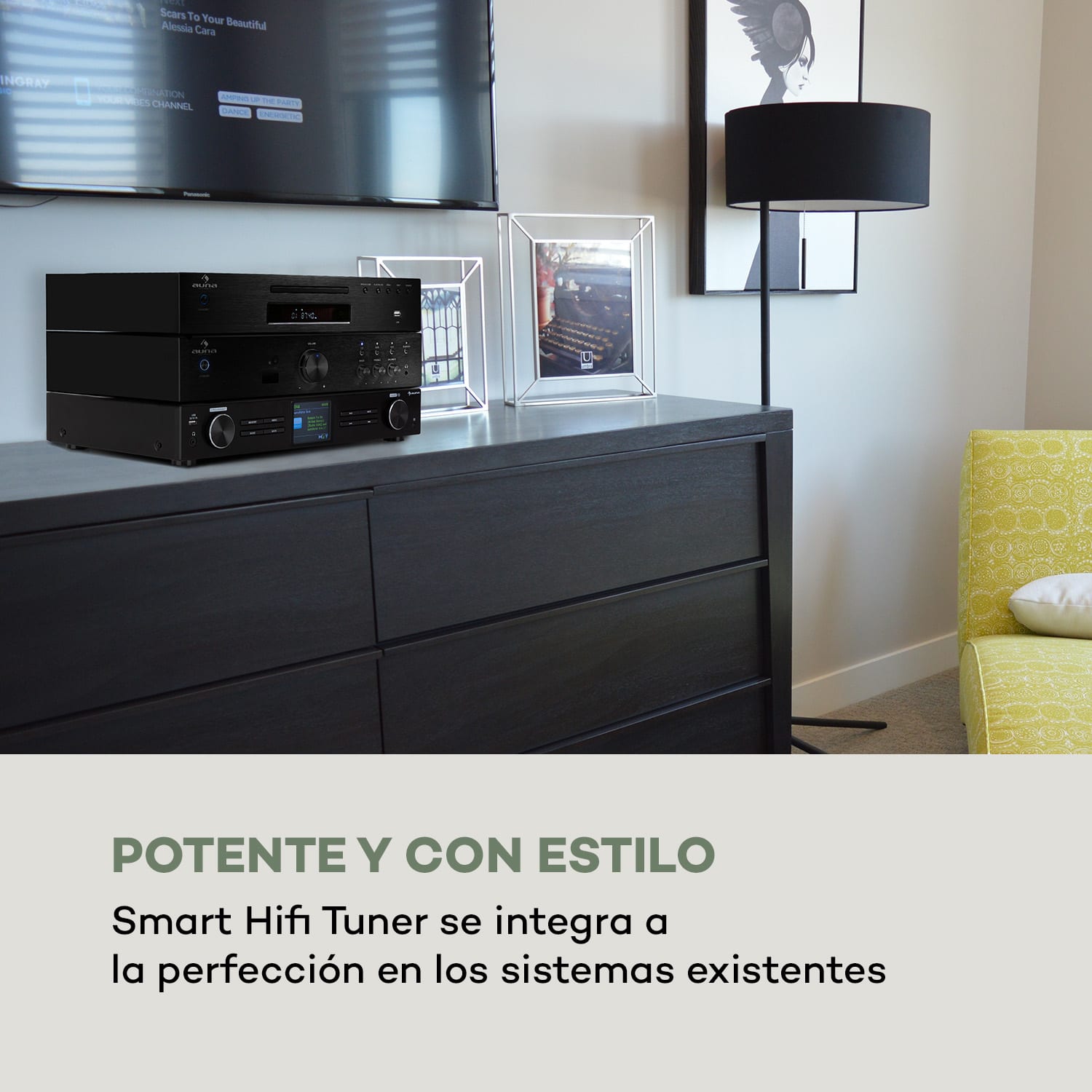 iTuner 320  BT sintonizador digital HiFi digital Spotify Connect  controlada por aplicación negro 