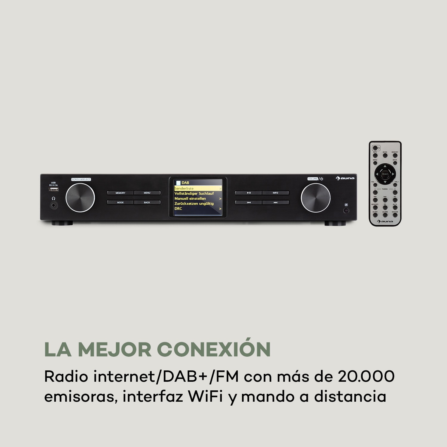 iTuner 320  BT sintonizador digital HiFi digital Spotify Connect  controlada por aplicación negro 
