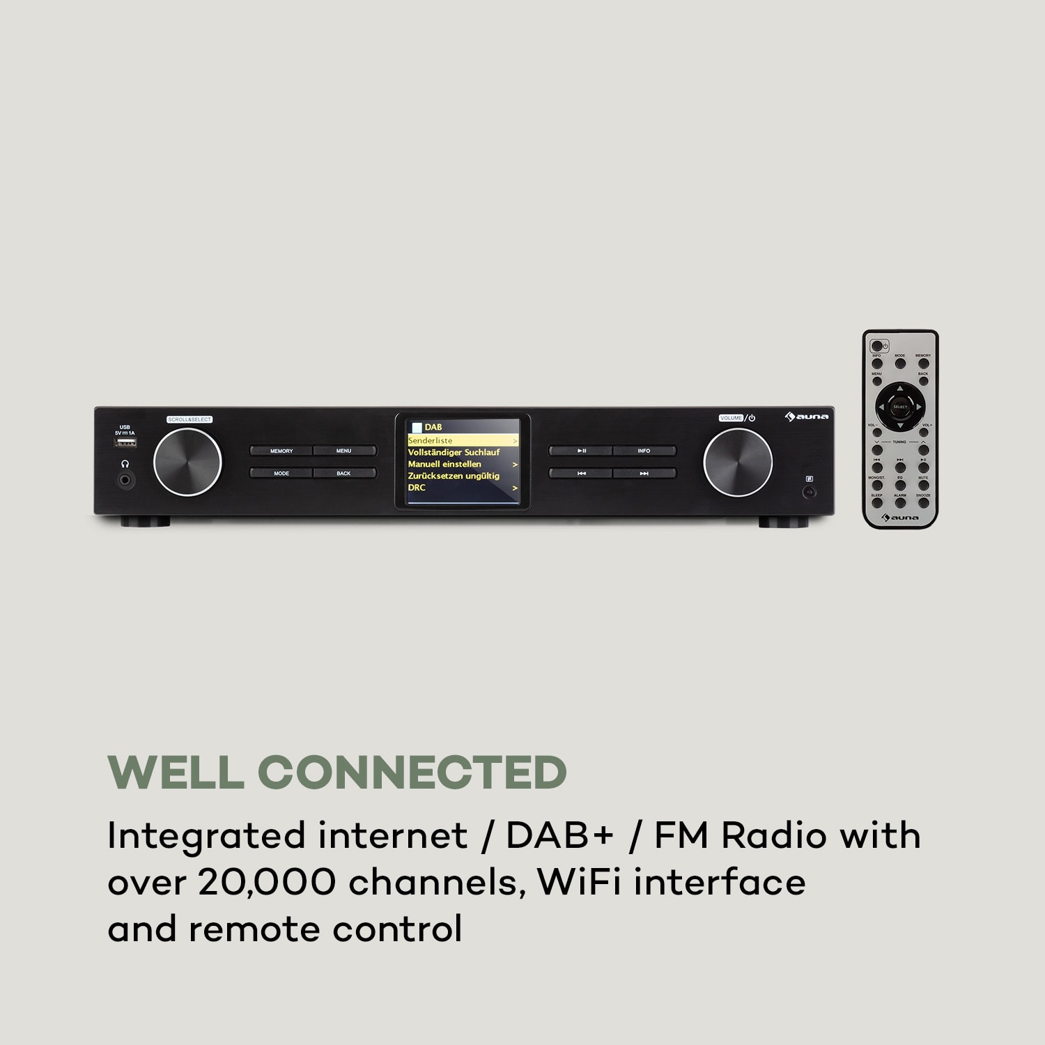 iTuner 320 BT Digital Hi-Fi Tuner Spotify Connect BT App-Control Black 