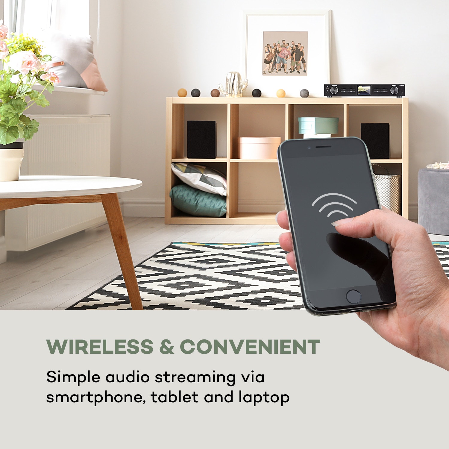 iTuner 320 BT Digital Hi-Fi Tuner Spotify Connect BT App-Control Black 