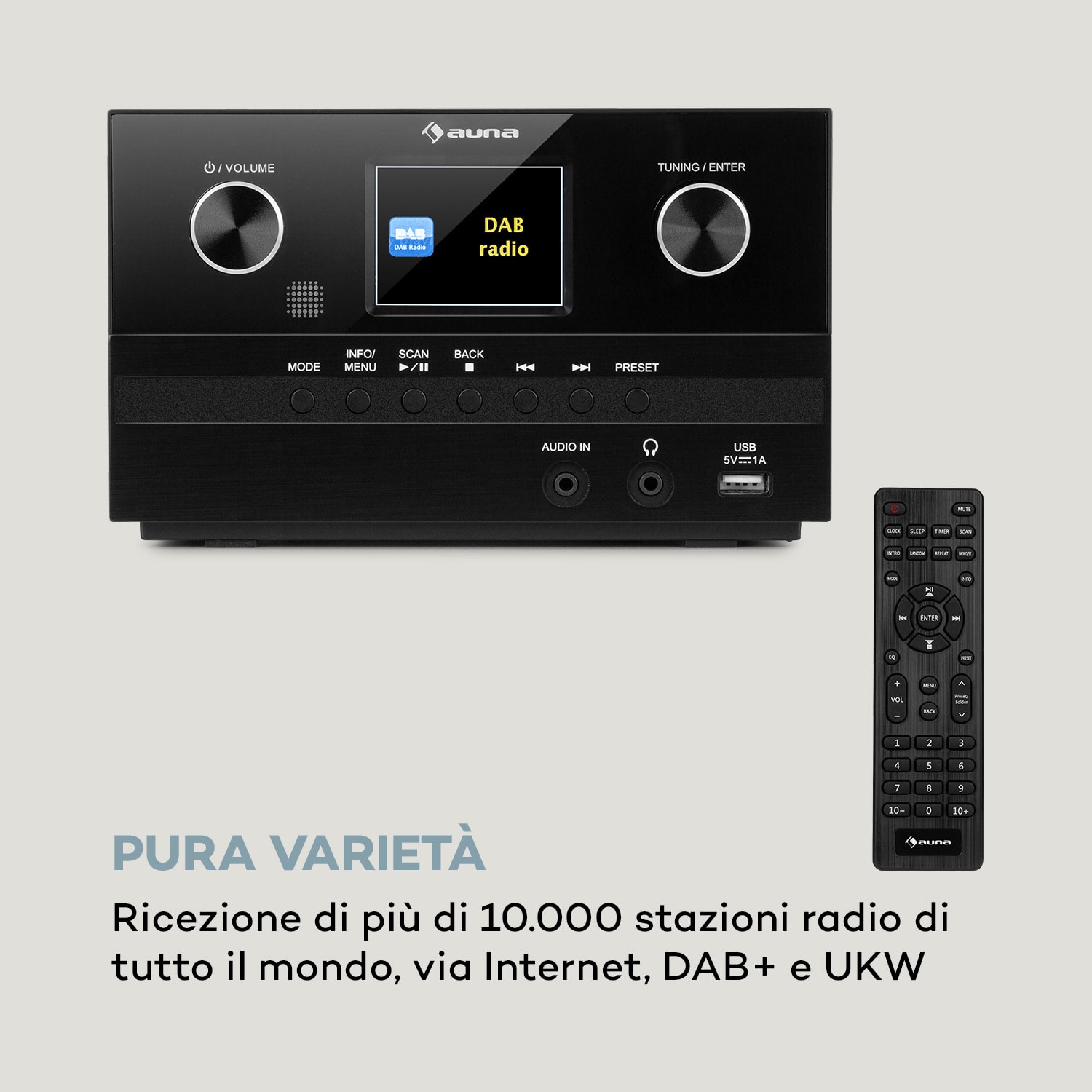 Connect System S impianto stereo + altoparlante 20Wmax internet/DAB+ nero 