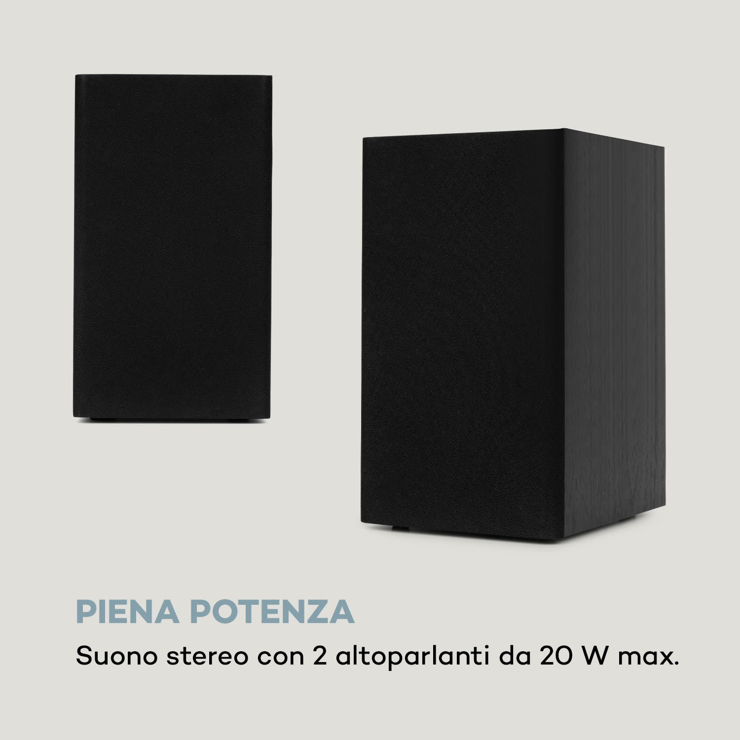 Connect System S impianto stereo + altoparlante 20Wmax internet/DAB+ nero 