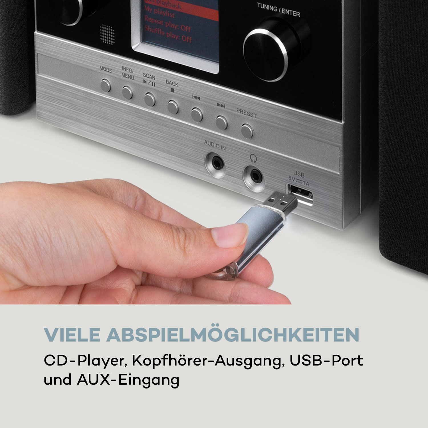 Connect System S Stereoanlage Boxen 20Wmax Internet/DAB+/UKW CD-Player