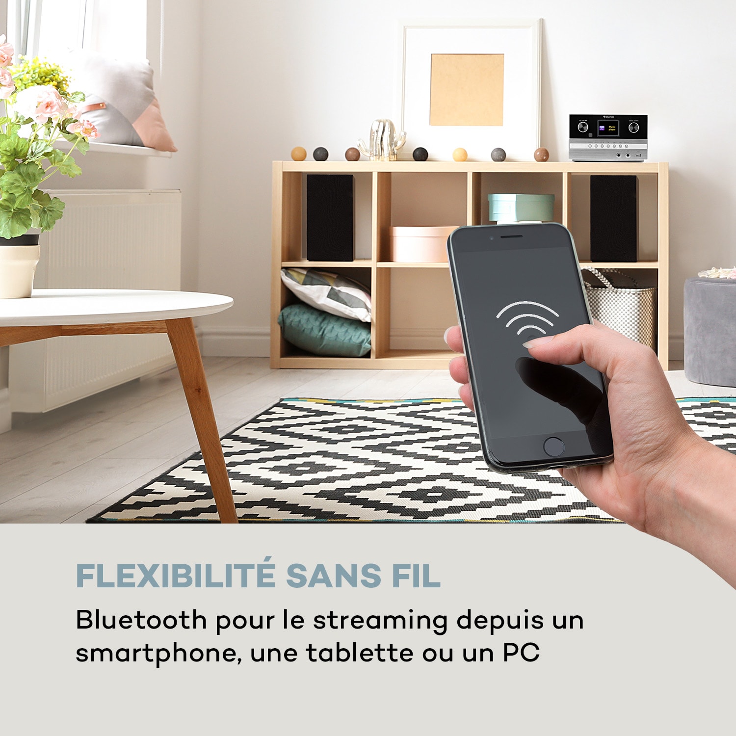 Connect System S Chaîne stéréo Internet / DAB + enceintes 20W max- Argent