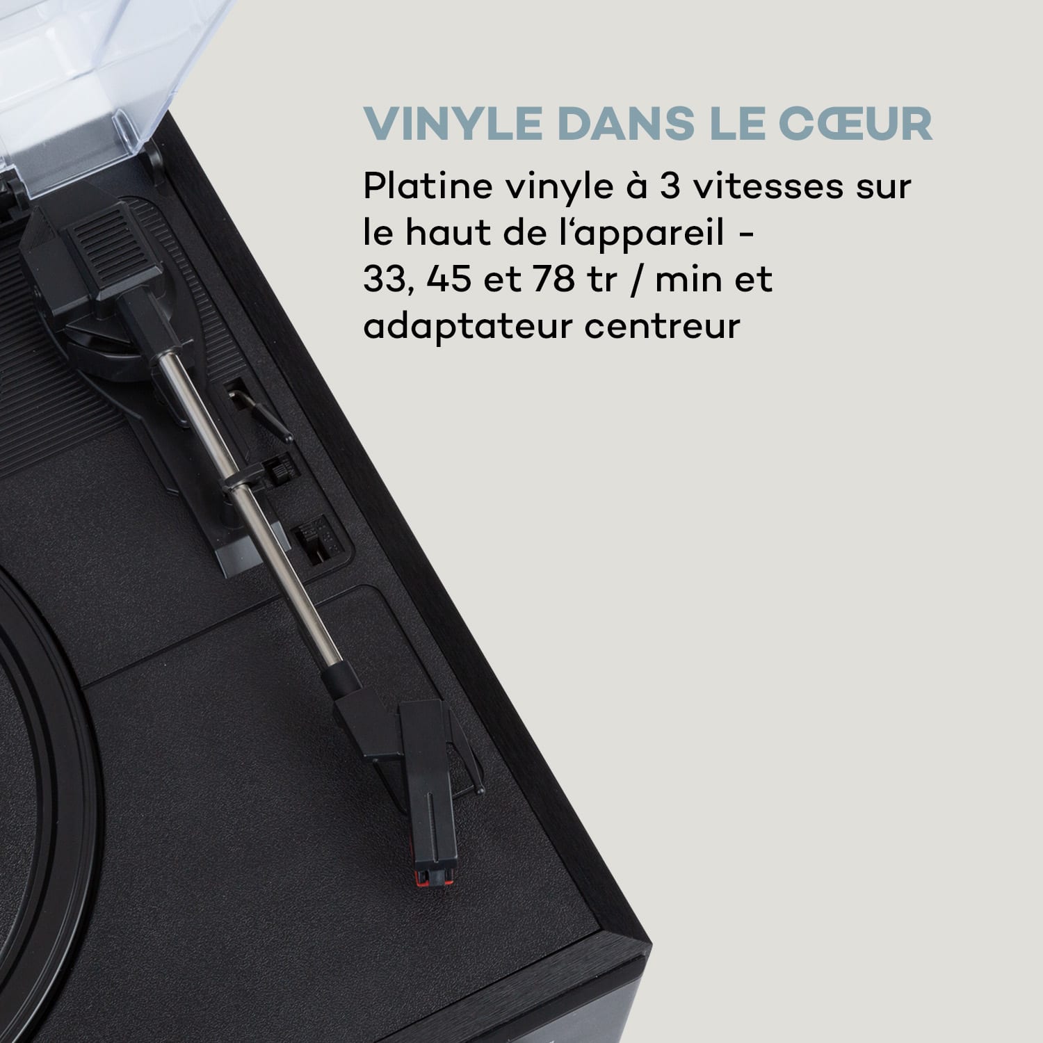 Connect Vinyl Smartradio, tourne-disque, 2 haut-parleurs, 20Wmax Internet/DAB+ 