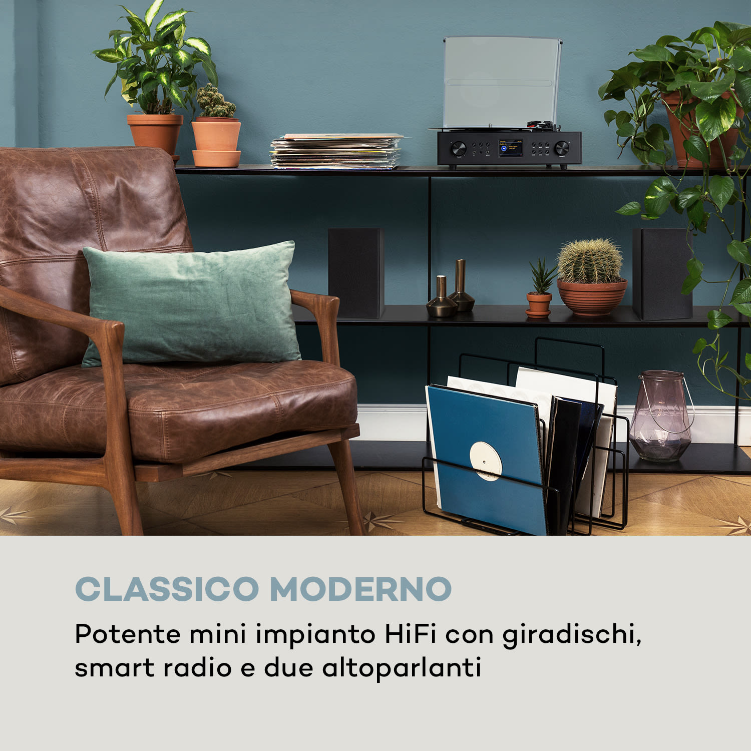 Connect Vinyl smart radio giradischi 2 altoparlanti 20Wmax internet/DAB+