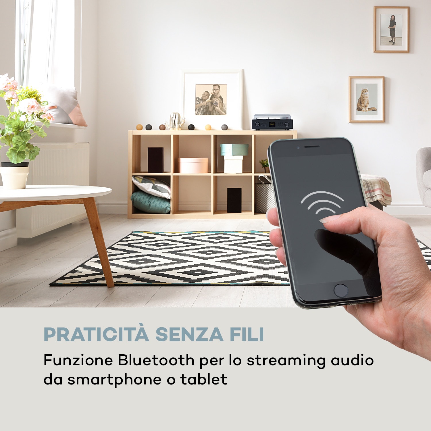 Connect Vinyl smart radio giradischi 2 altoparlanti 20Wmax internet/DAB+