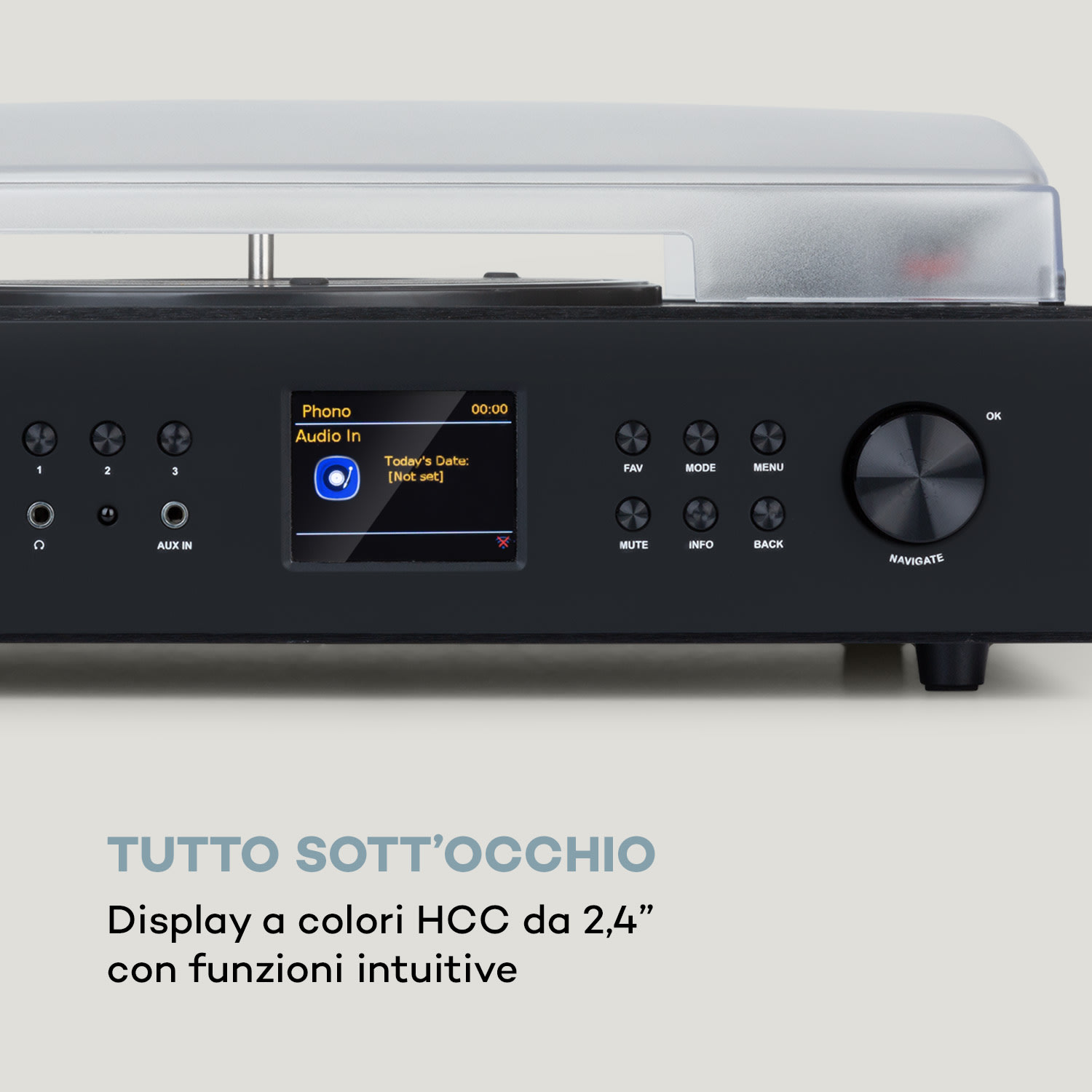 Connect Vinyl smart radio giradischi 2 altoparlanti 20Wmax internet/DAB+