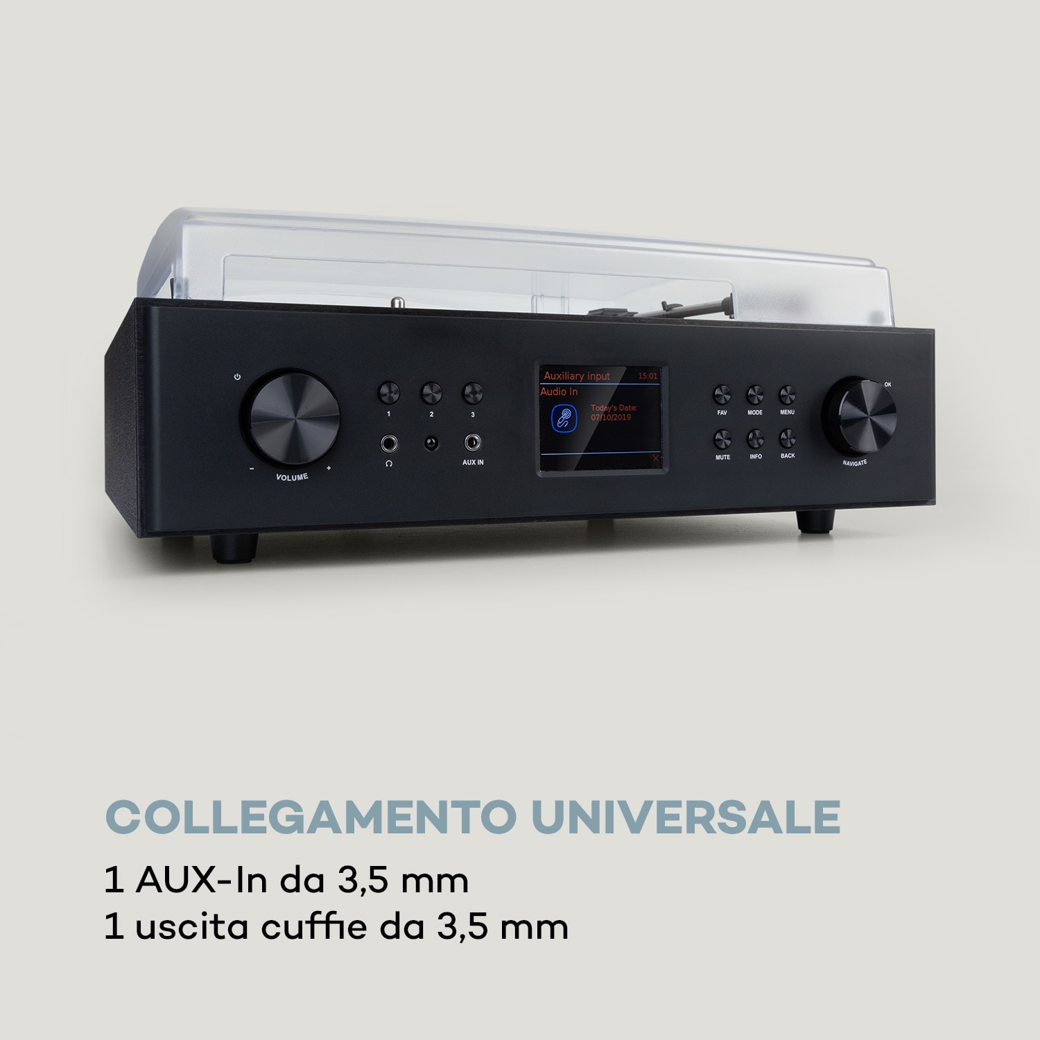 Connect Vinyl smart radio giradischi 2 altoparlanti 20Wmax internet/DAB+