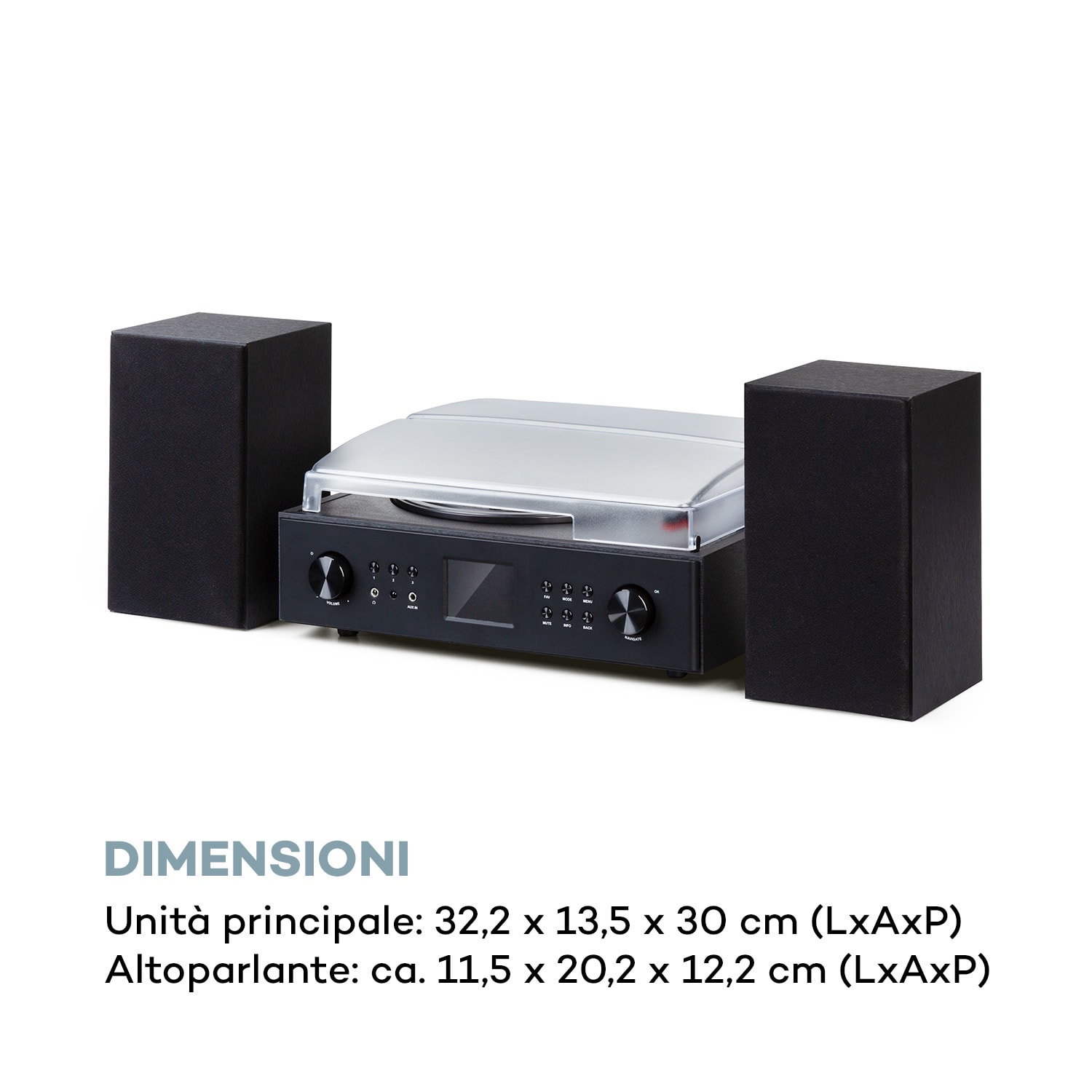 Connect Vinyl smart radio giradischi 2 altoparlanti 20Wmax internet/DAB+