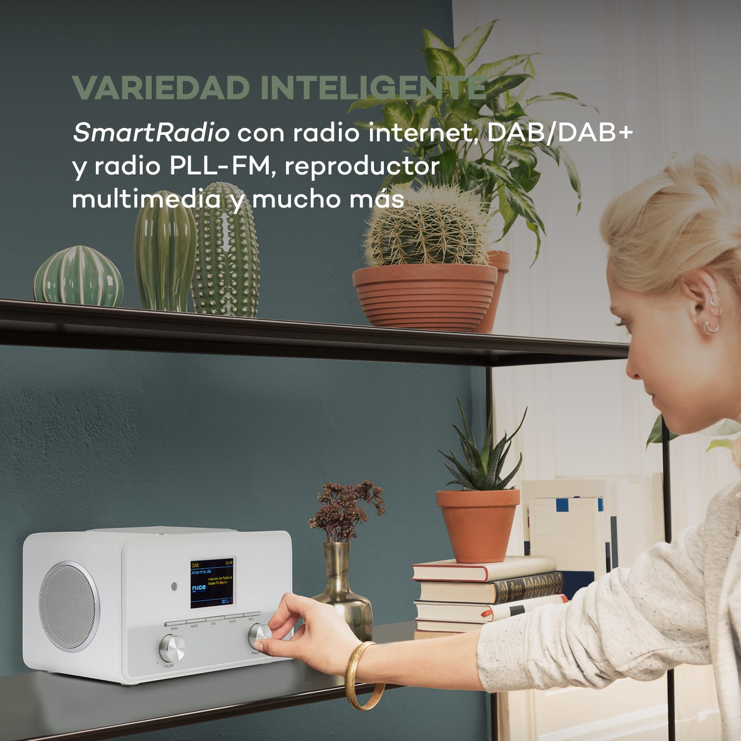 Connect 150 SE 2.1- radio por internet DAB/DAB+/PLL-UKW BT pantalla TFT 2,8" blanca 
