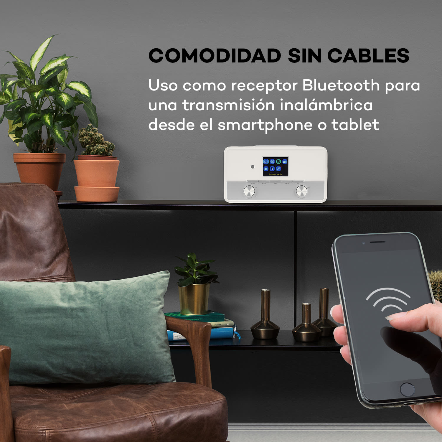Connect 150 SE 2.1- radio por internet DAB/DAB+/PLL-UKW BT pantalla TFT 2,8" blanca 