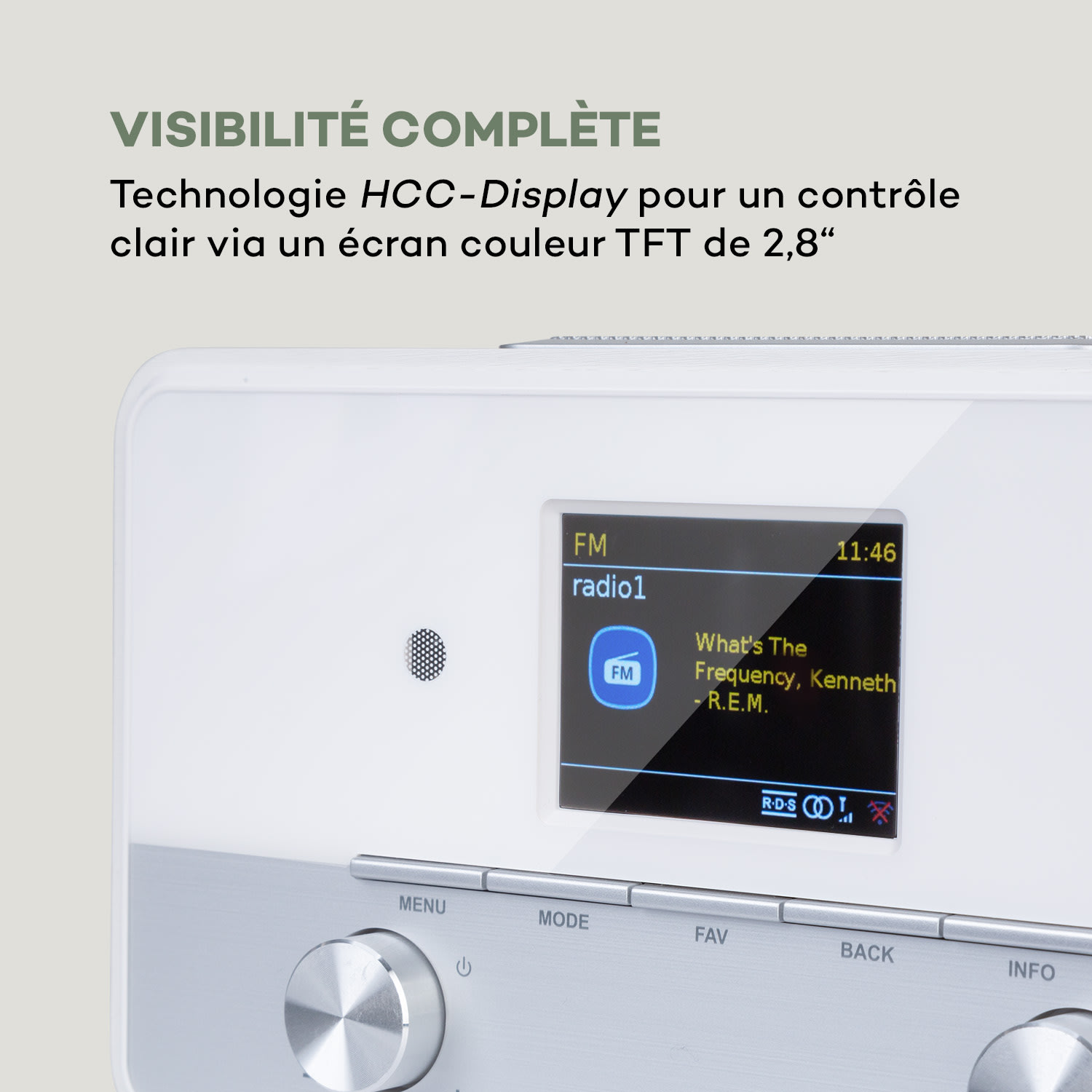 Connect 150 SE Radio Internet 2.1 DAB DAB+ FM PLL BT écran TFT 2,8" - blanc 