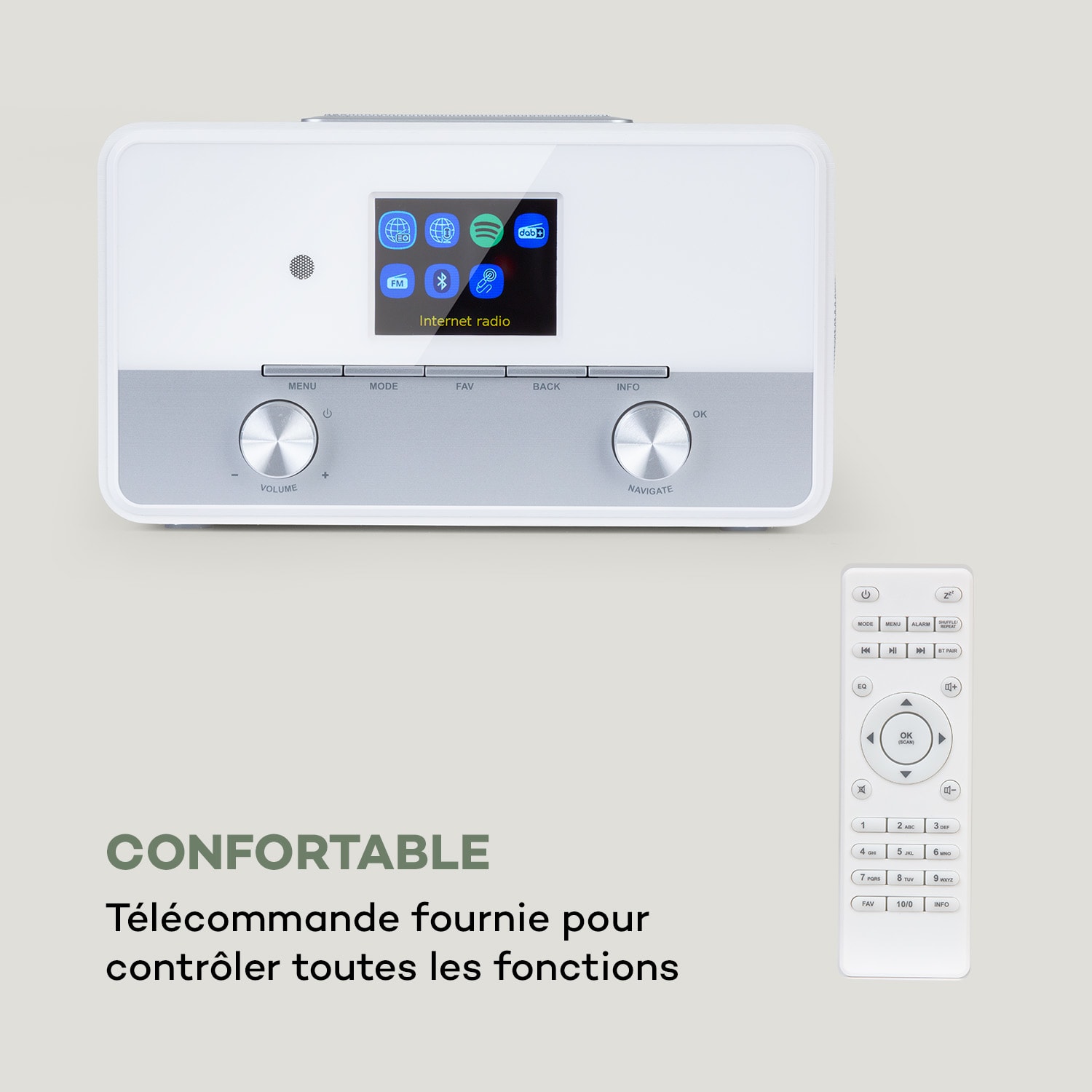 Connect 150 SE Radio Internet 2.1 DAB DAB+ FM PLL BT écran TFT 2,8" - blanc 