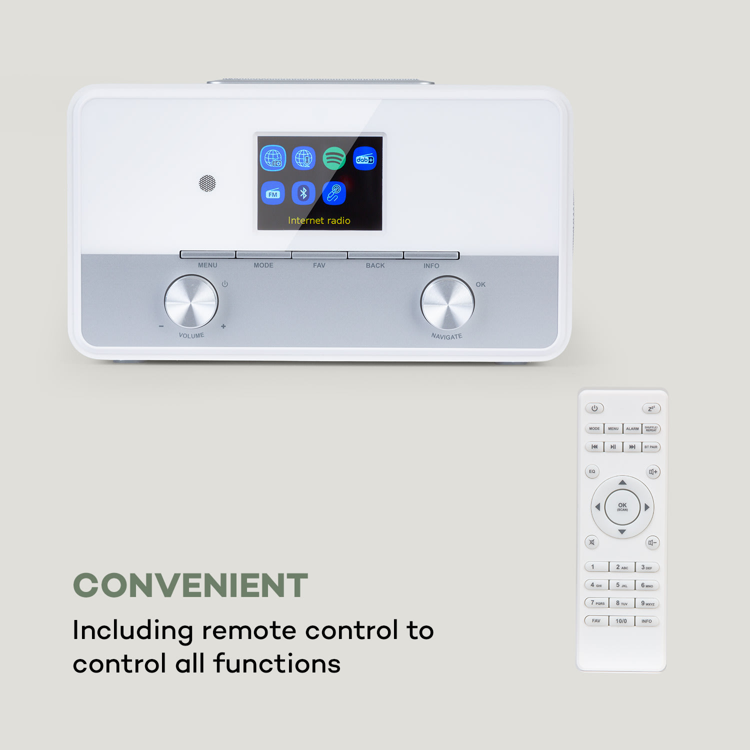 Connect 150 SE, 2.1 internetové rádio, DAB/DAB+/PLL-FM, BT, 2,8" TFT displej, biele 