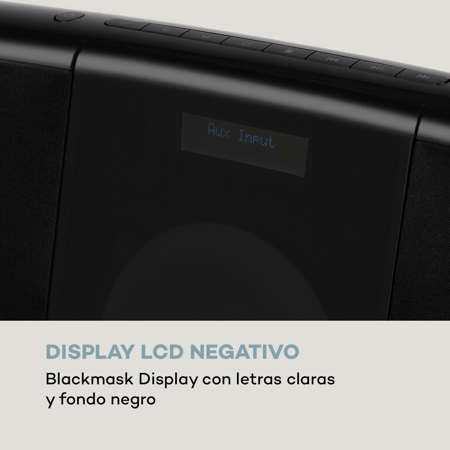 BlackMask sistema de sonido vertical CD FM und DAB+ radio BT negro 