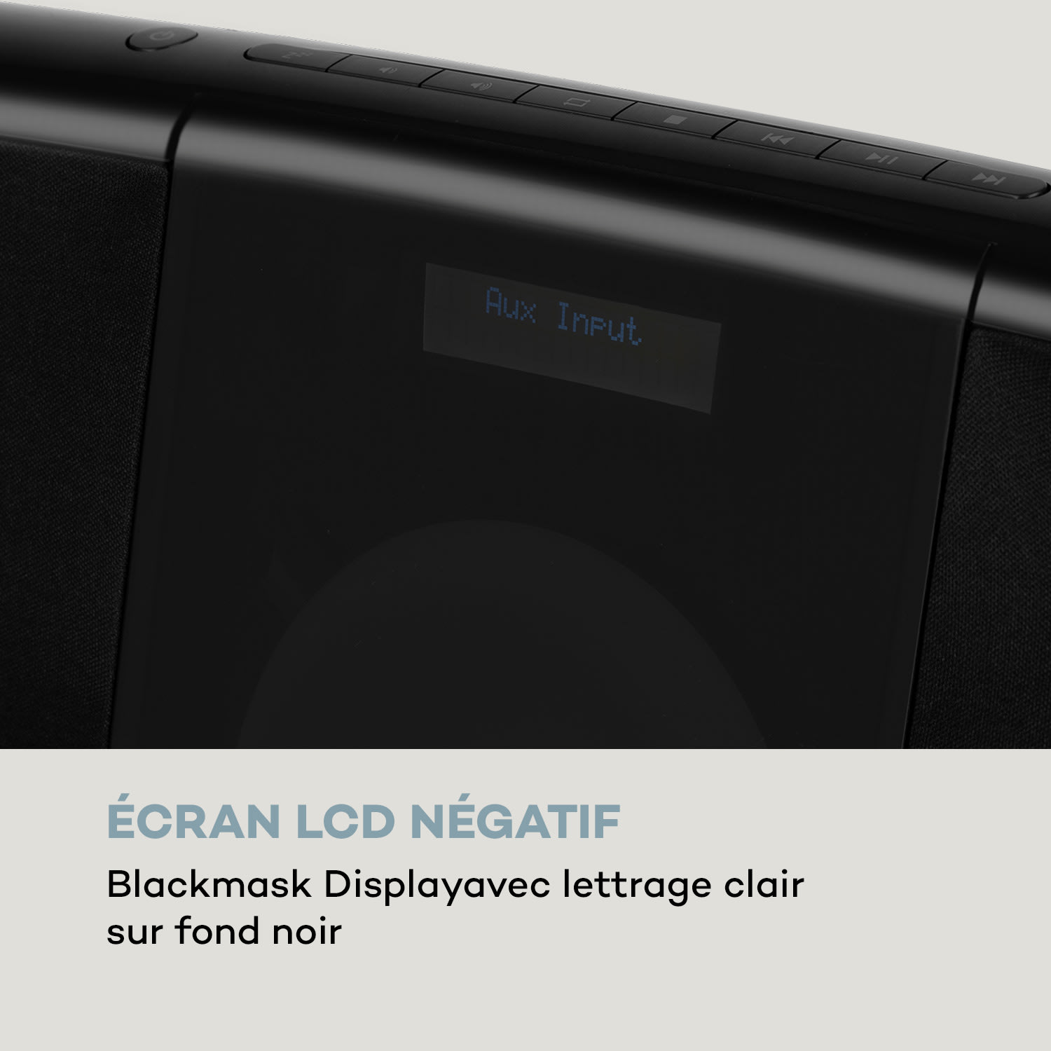 BlackMask Chaîne HiFi stéréo verticale CD tuner FM  DAB+ Bluetooth Noire 