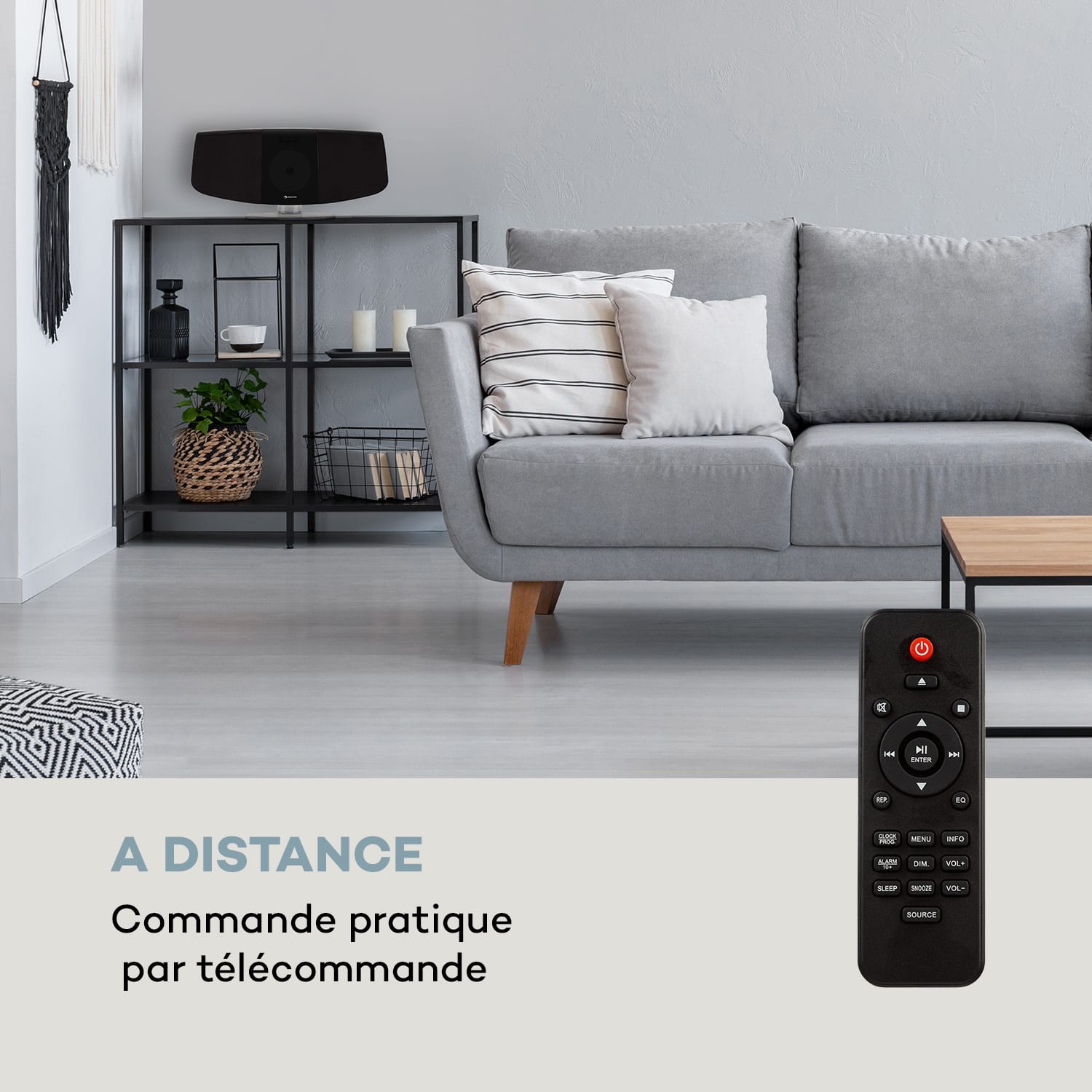 BlackMask Chaîne HiFi stéréo verticale CD tuner FM  DAB+ Bluetooth Noire 