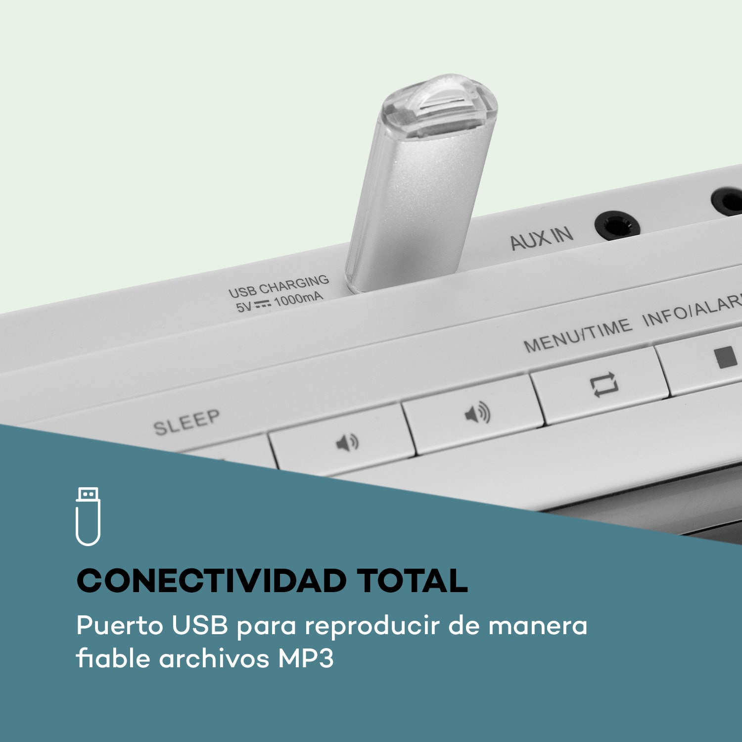 BlackMask sistema de sonido vertical  CD FM und DAB+ radio BT blanco 