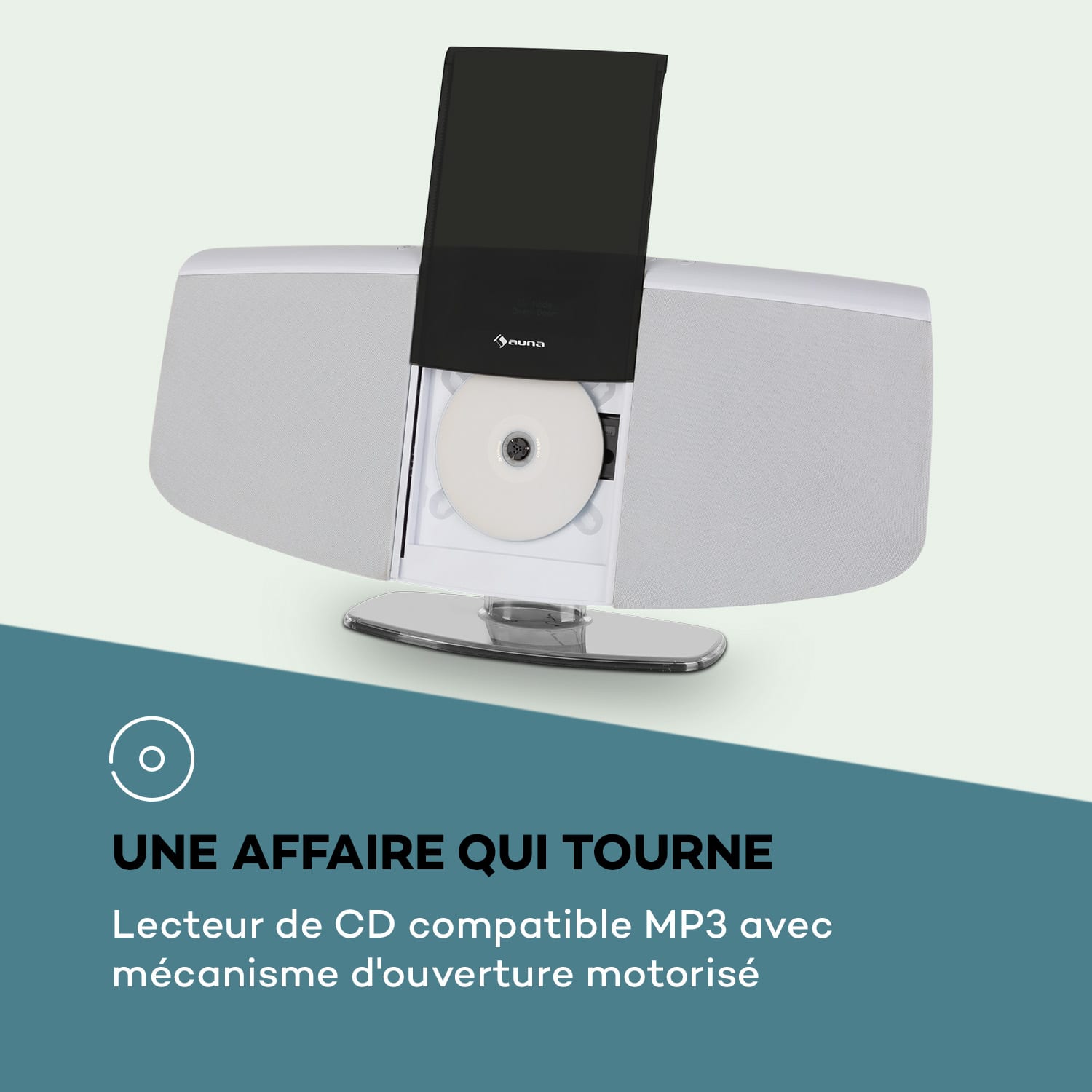 WhiteMask Chaîne HiFi stéréo verticale CD tuner FM  DAB+ Bluetooth Blanche 