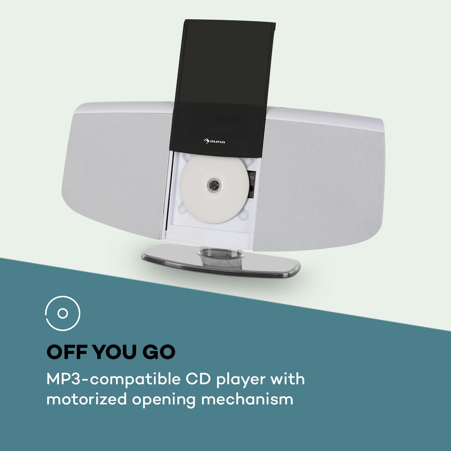 BlackMask, vertikalni stereo uređaj, CD, FM a DAB+ tuner, BT, bijeli 