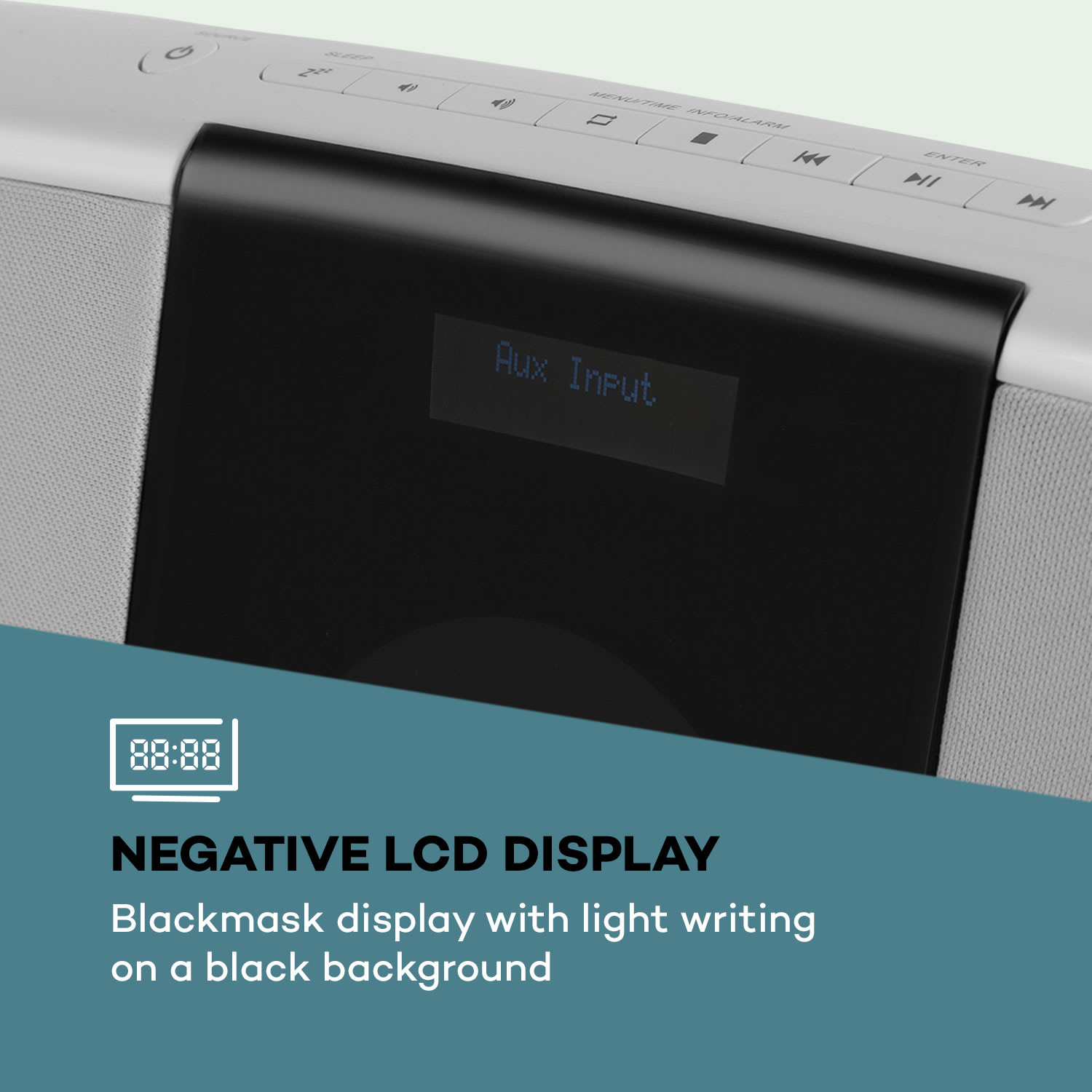 BlackMask, vertikalni stereo uređaj, CD, FM a DAB+ tuner, BT, bijeli 