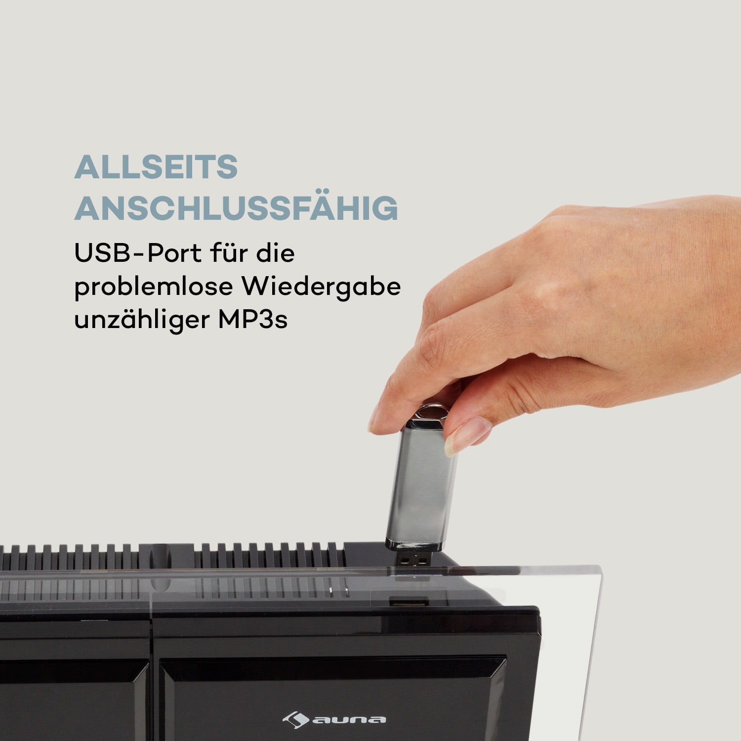 Stereo Sonic DAB+ Stereoanlage, DAB+, CD-Player, USB, BT, schwarz 