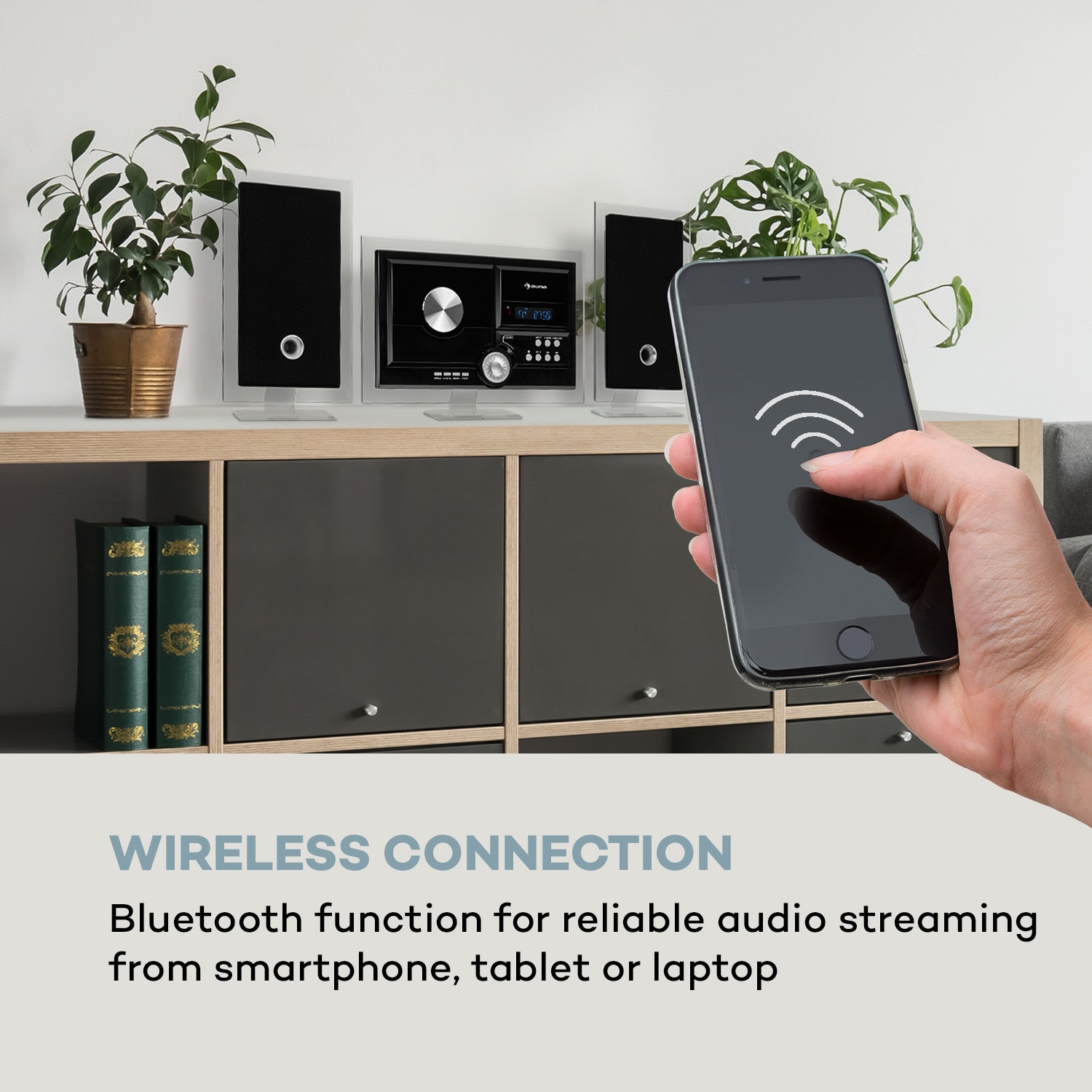 Stereo Sonic, DAB+ sztereó rendszer, DAB+, CD lejátszó, USB, BT, fekete