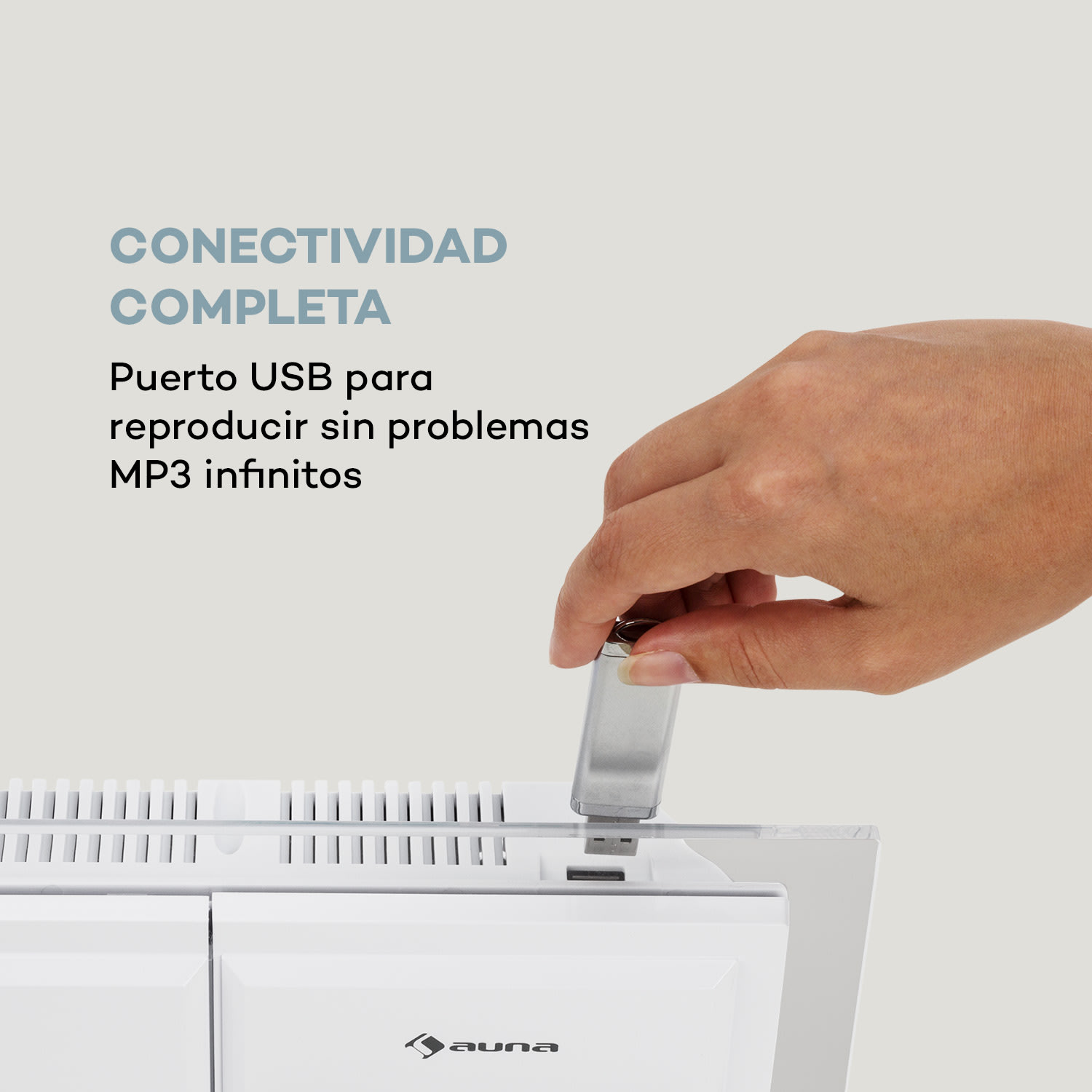 Stereo Sonic DAB+ Equipo estéreo, DAB+, Reproductor de CD, USB, BT, Blanco 