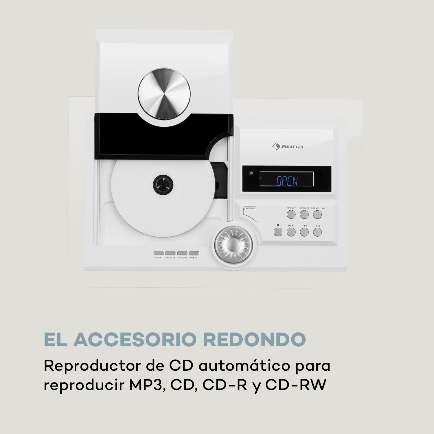 Stereo Sonic DAB+ Equipo estéreo, DAB+, Reproductor de CD, USB, BT, Blanco 