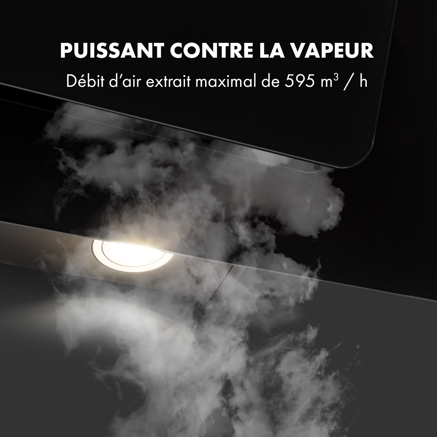 Helena 60 afzuigkap 60cm 595 m³/h leddisplay zwart 60 cm | Zwart