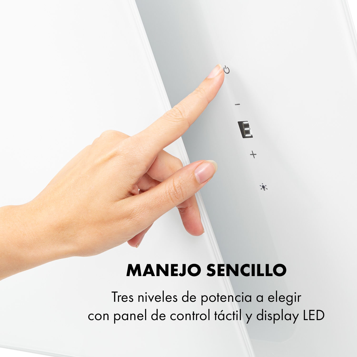 Campana extractora Klarstein Helena 60 Pantalla LED  595 m³/h Color blanco 60 cm | Blanco