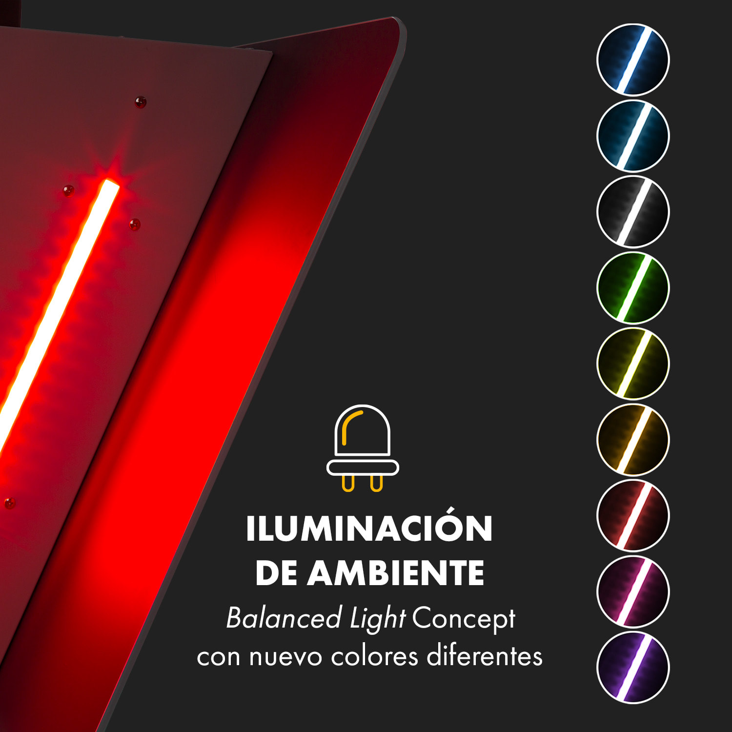 Campana extractora Klarstein Helena 60 Pantalla LED  595 m³/h Color blanco 60 cm | Blanco