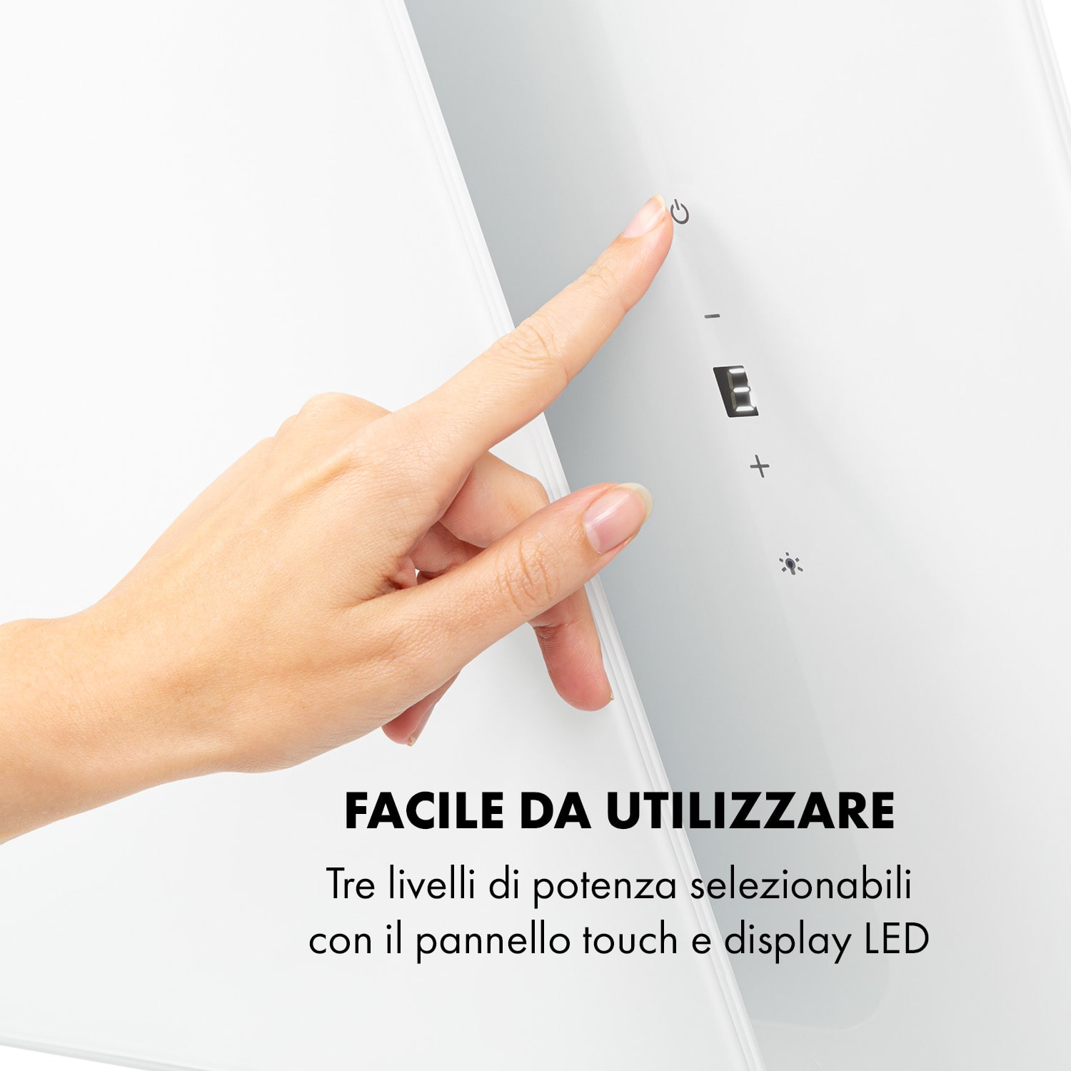 Helena 60 Cappa Aspirante 595 m³/h Display LED bianco 60 cm | Bianco