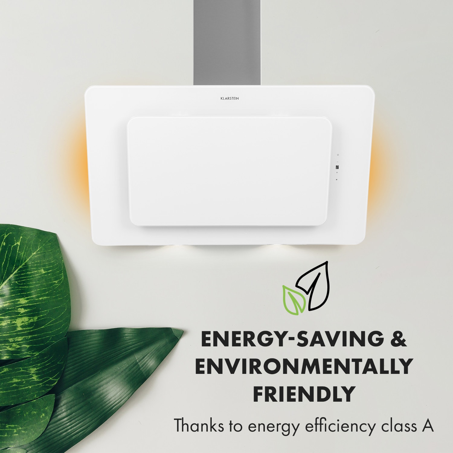 Helena 90 Hotte murale aspirante 90cm 595 m³ / h  LED Classe A - Blanc 