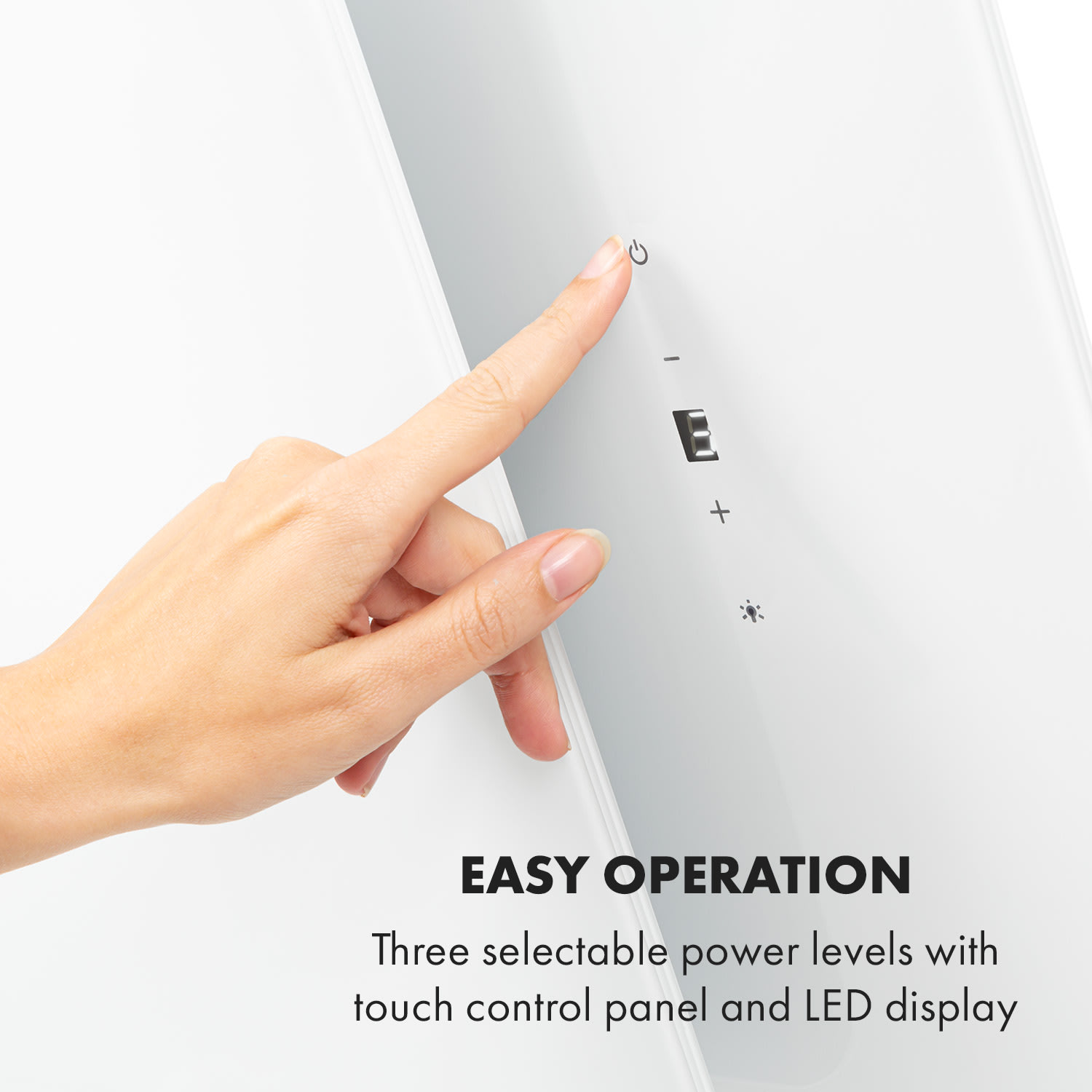 Helena 90 afzuigkap 595 m³/h LED-display wit 90 cm | Wit